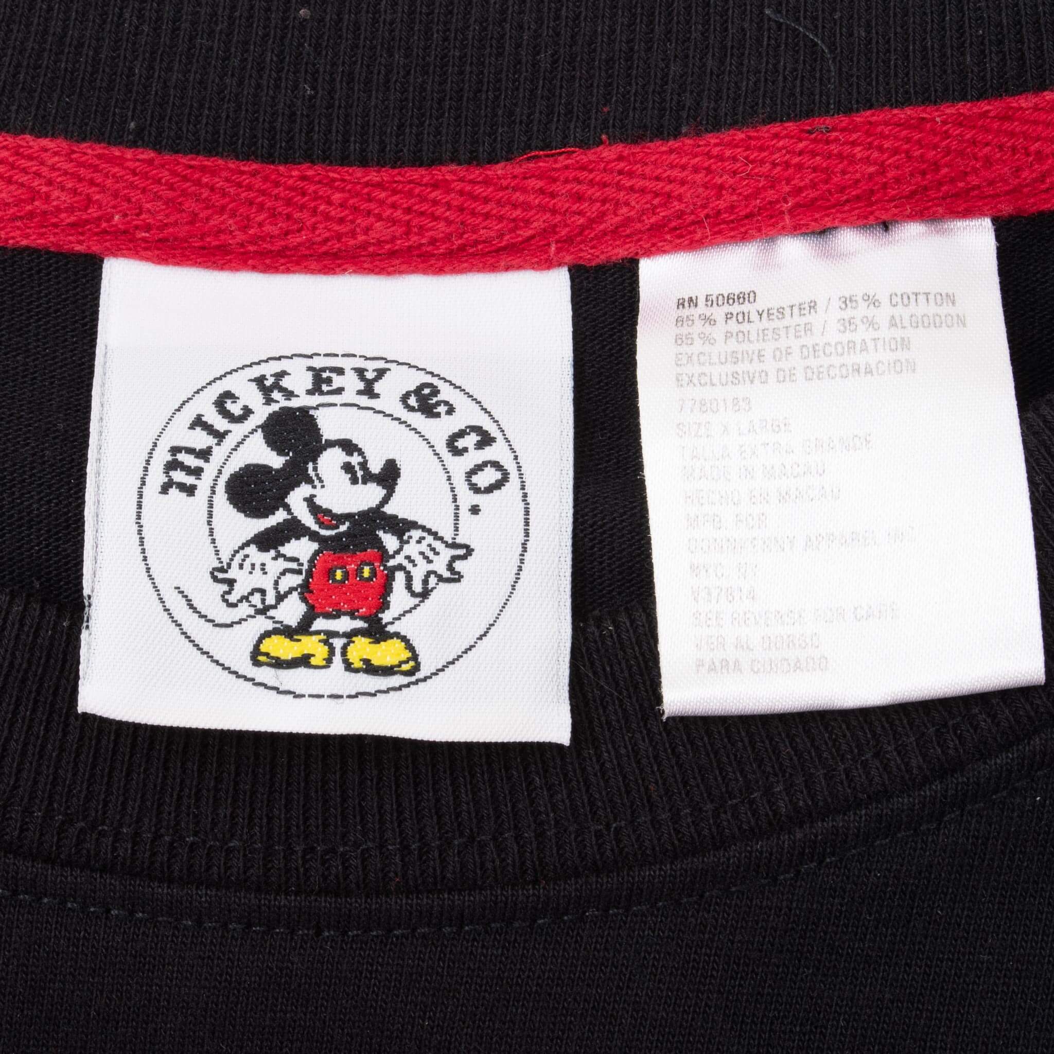 Vintage 1990s Disney Mickey Mouse Long Sleeve T-Shirt XL - Retro Cartoon Graphic Tee for Men & Women - Perfect for Casual Wear, Theme Parties & Disney Fans Collection
