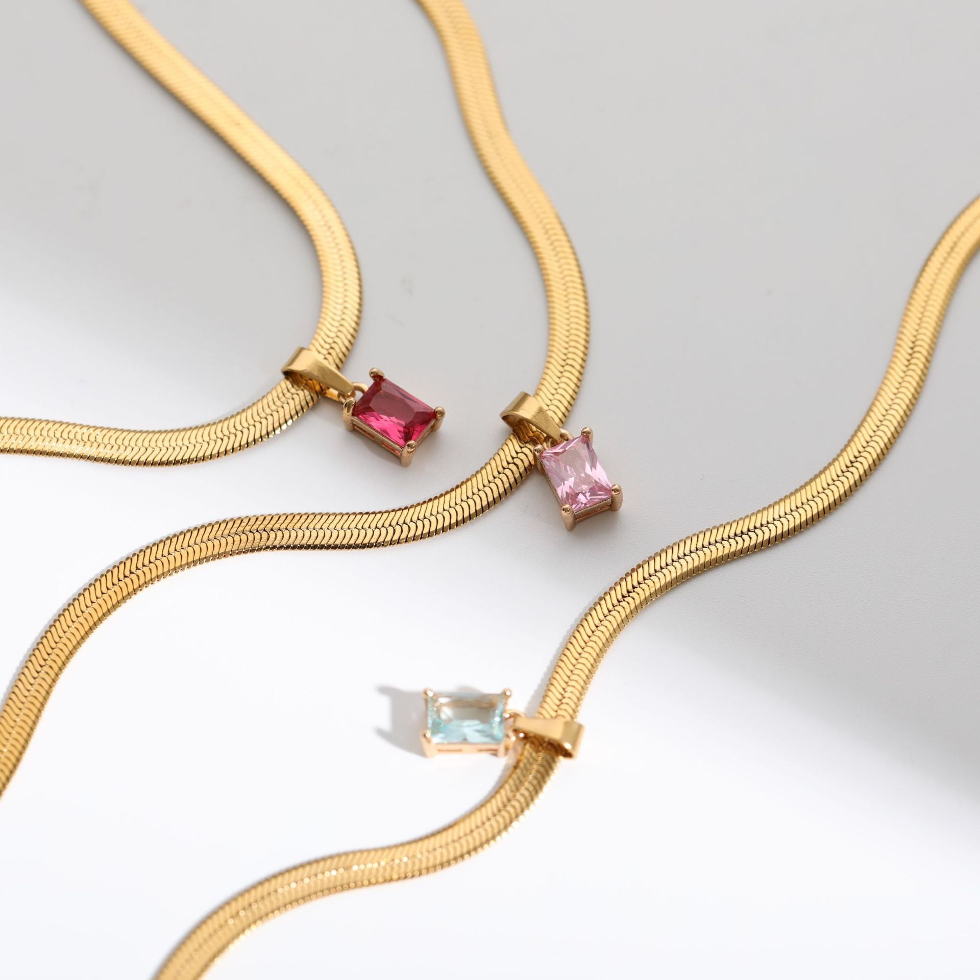 18K Gold Snake Chain Choker Necklace with Elegant Pendant | Dainty Layering Jewelry for Women | Perfect for Date Night, Weddings & Special Occasions