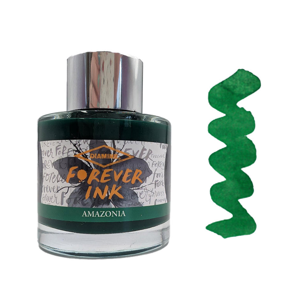 Diamine Forever Ink - Permanent Pigment Fountain Pen Ink, 50ml Bottle - Ideal for Calligraphy, Journaling & Professional Writing