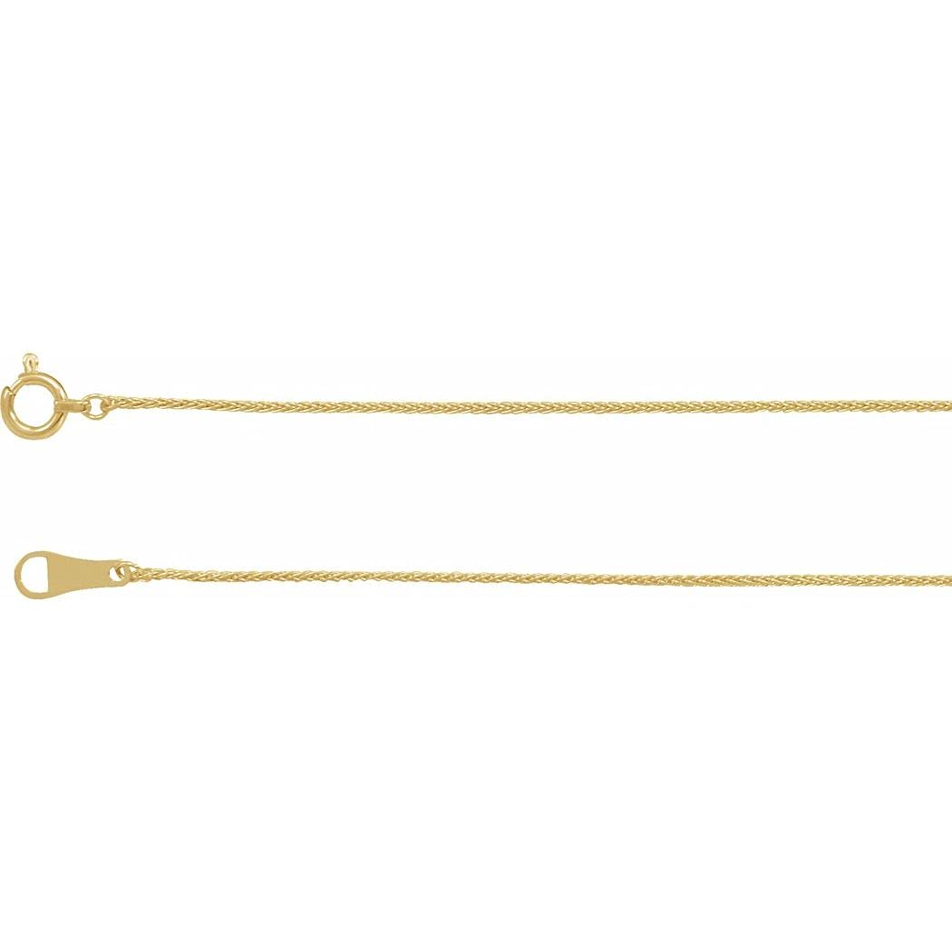 18K Yellow Gold 0.8mm Wheat Chain Necklace for Women & Men - Dainty Jewelry for Everyday Wear, Gifts & Special Occasions | JewelryWeb