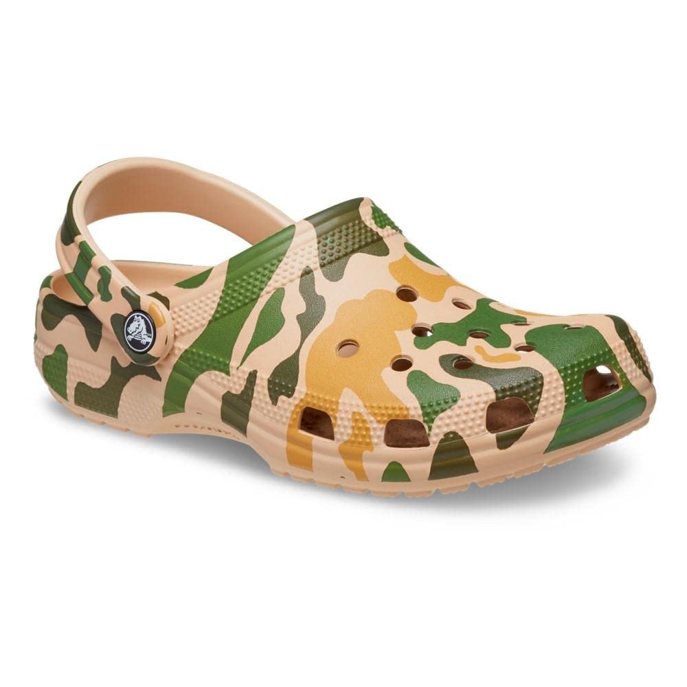Crocs Unisex-Adult Classic Camo Print Clogs - Comfortable Slip-On Shoes for Men & Women - Perfect for Casual Wear, Gardening & Outdoor Activities