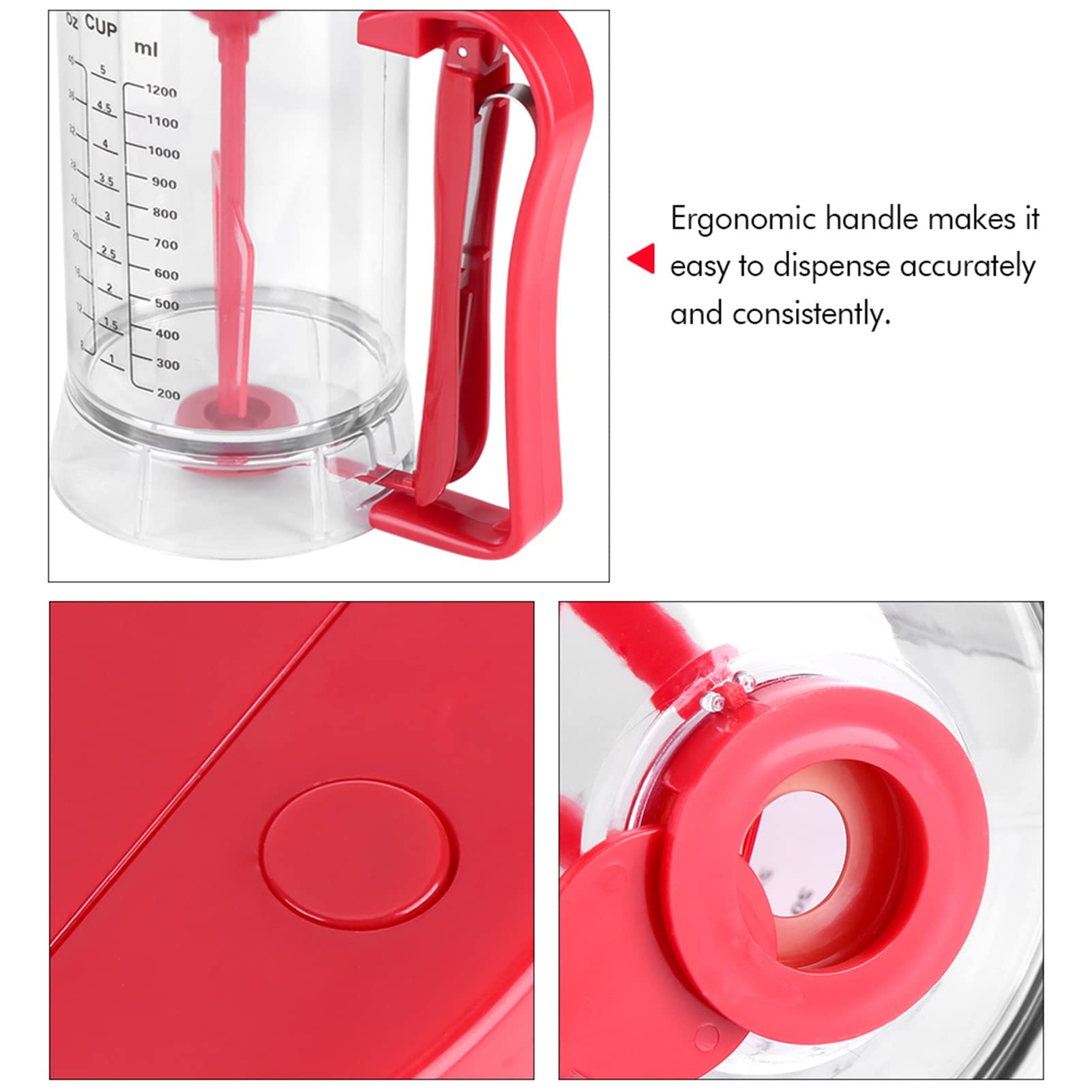 Electric Pancake Batter Dispenser & Mixer - Cordless Battery Powered Pancake Maker Machine for Waffles, Cookies, Muffins | Perfect for Breakfast, Brunch, and Family Baking Activities