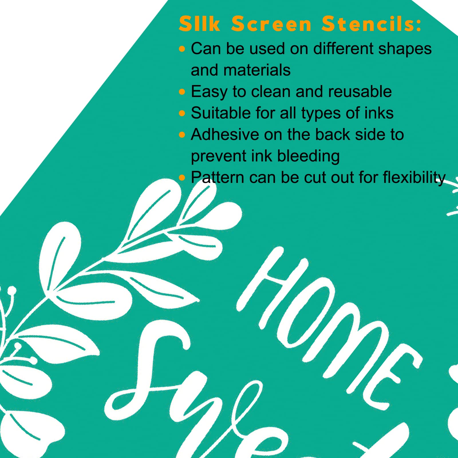 Reusable Self-Adhesive Screen Printing Stencils for Wood, Fabric, Pillows & Walls - DIY Home Decor & Chalk Paint Transfer Kit | Perfect for DIY Projects, Home Decoration, Crafting & Custom Gifts