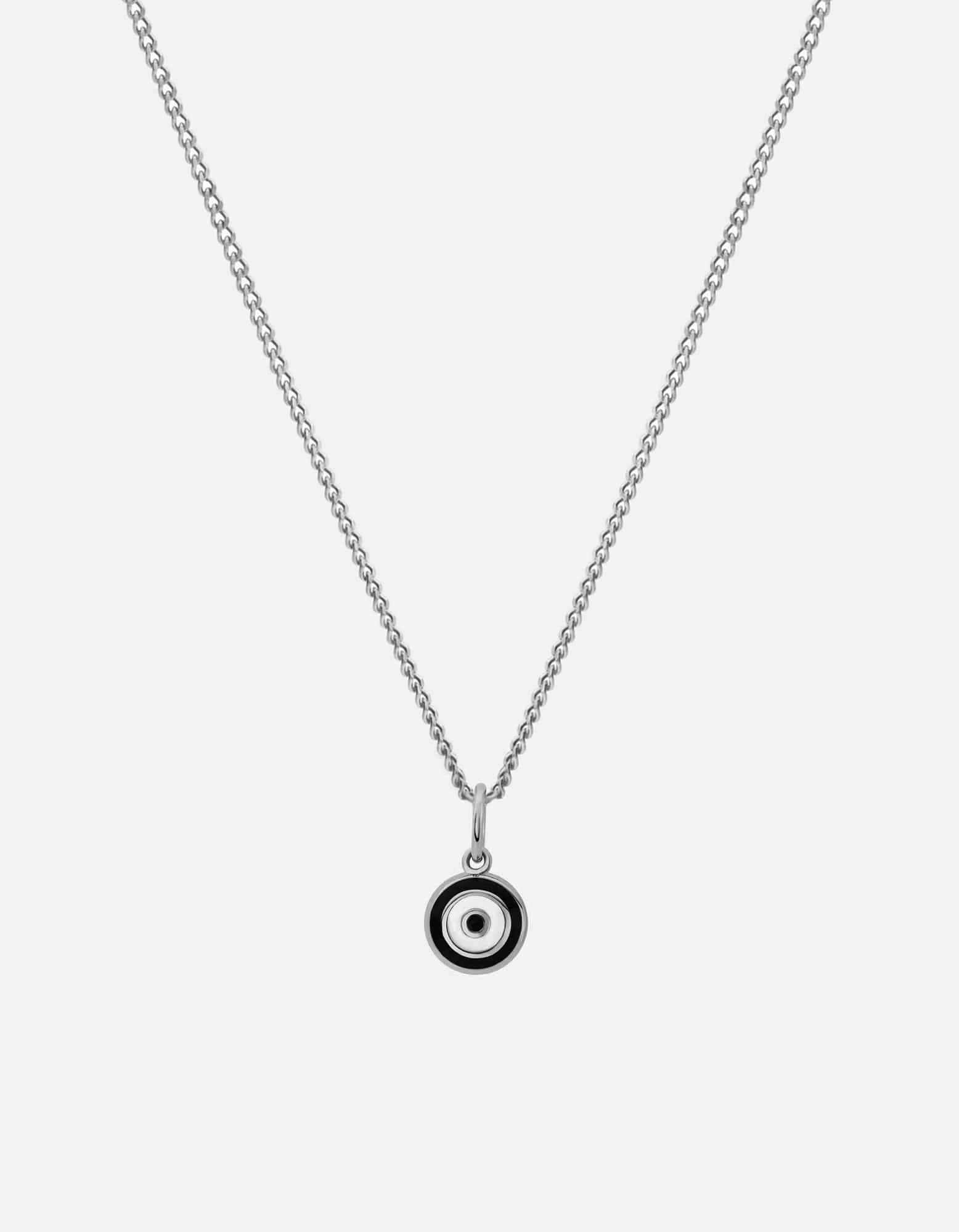 Ojos Necklace - Sterling Silver & Black Pendant for Women - Perfect for Everyday Wear, Gifts & Special Occasions