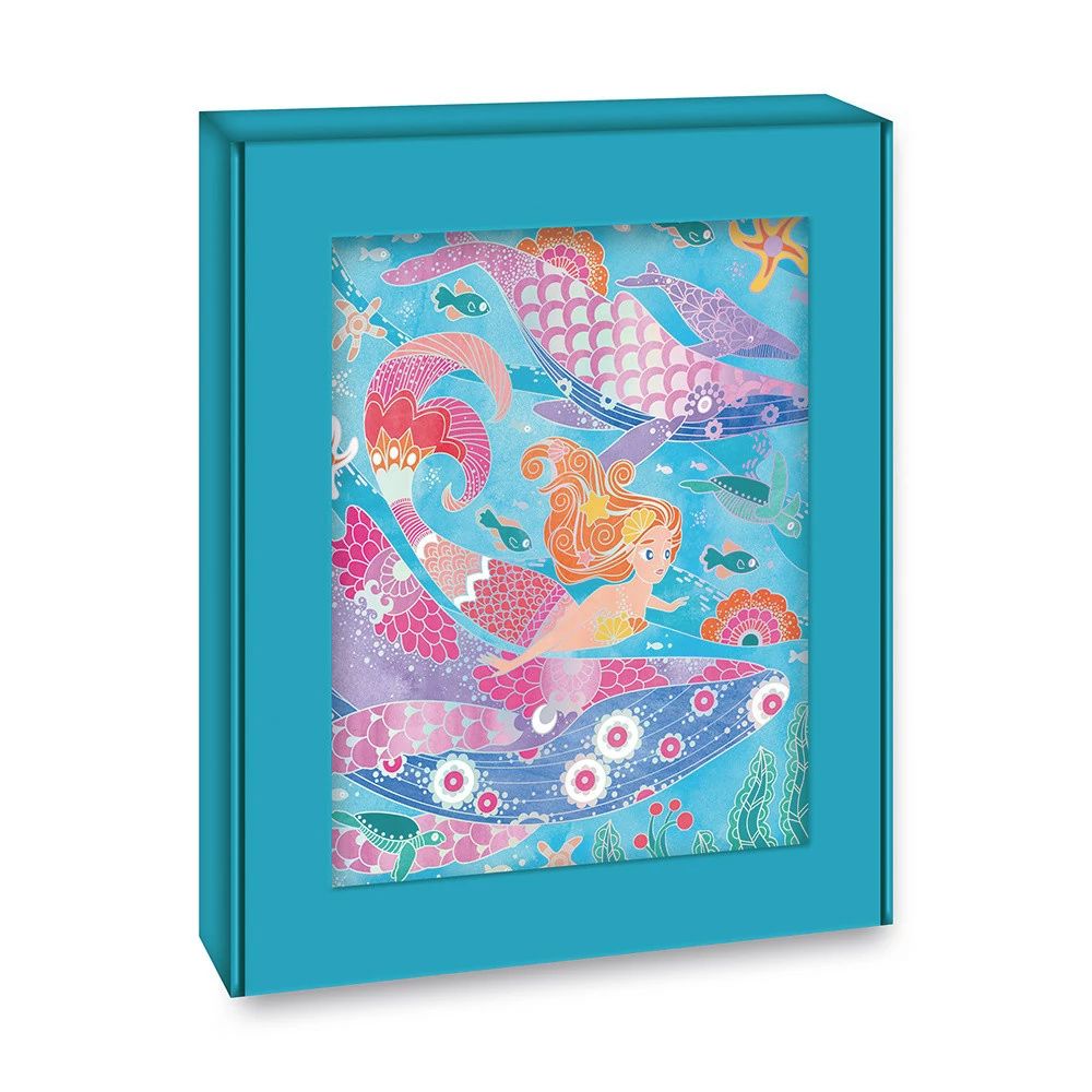Janod Watercolour Painting Magic Ocean - Kids Art Set for Creative Play & Home Decor | Perfect for Birthday Gifts & Classroom Activities