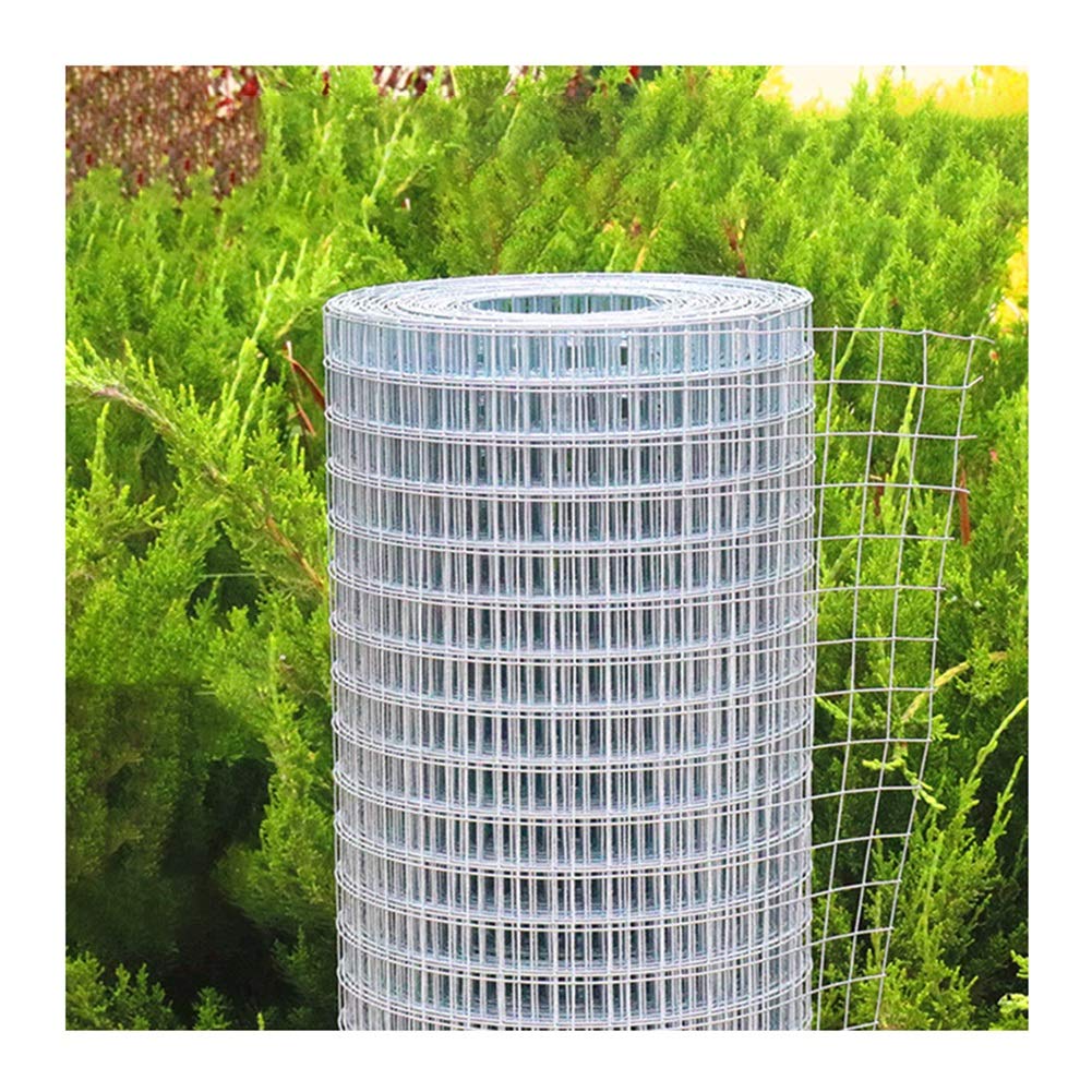 Hot-Dipped Galvanized Welded Wire Mesh Roll - 1.5x15m Silver Garden Fence, Pet Cage & Chicken Coop Barrier - Heavy Duty Hardware Cloth with Pliers for Patio, Farm & DIY Projects | Durable Outdoor Protection for Animals & Plants