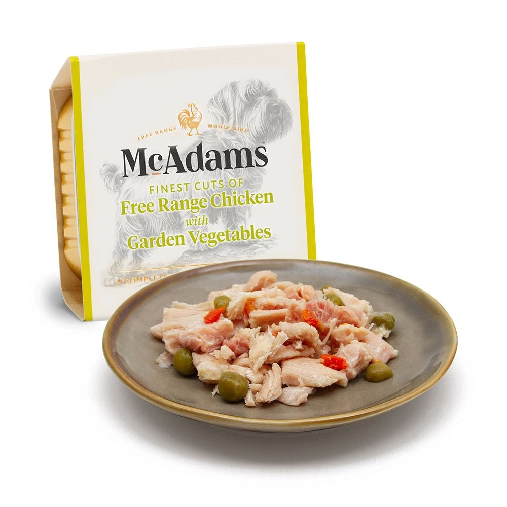 Premium Free Range Chicken & Garden Vegetables Wet Dog Food - Grain-Free, High-Protein Recipe for Adult Dogs - Perfect for Mealtime, Training Treats & Digestive Health