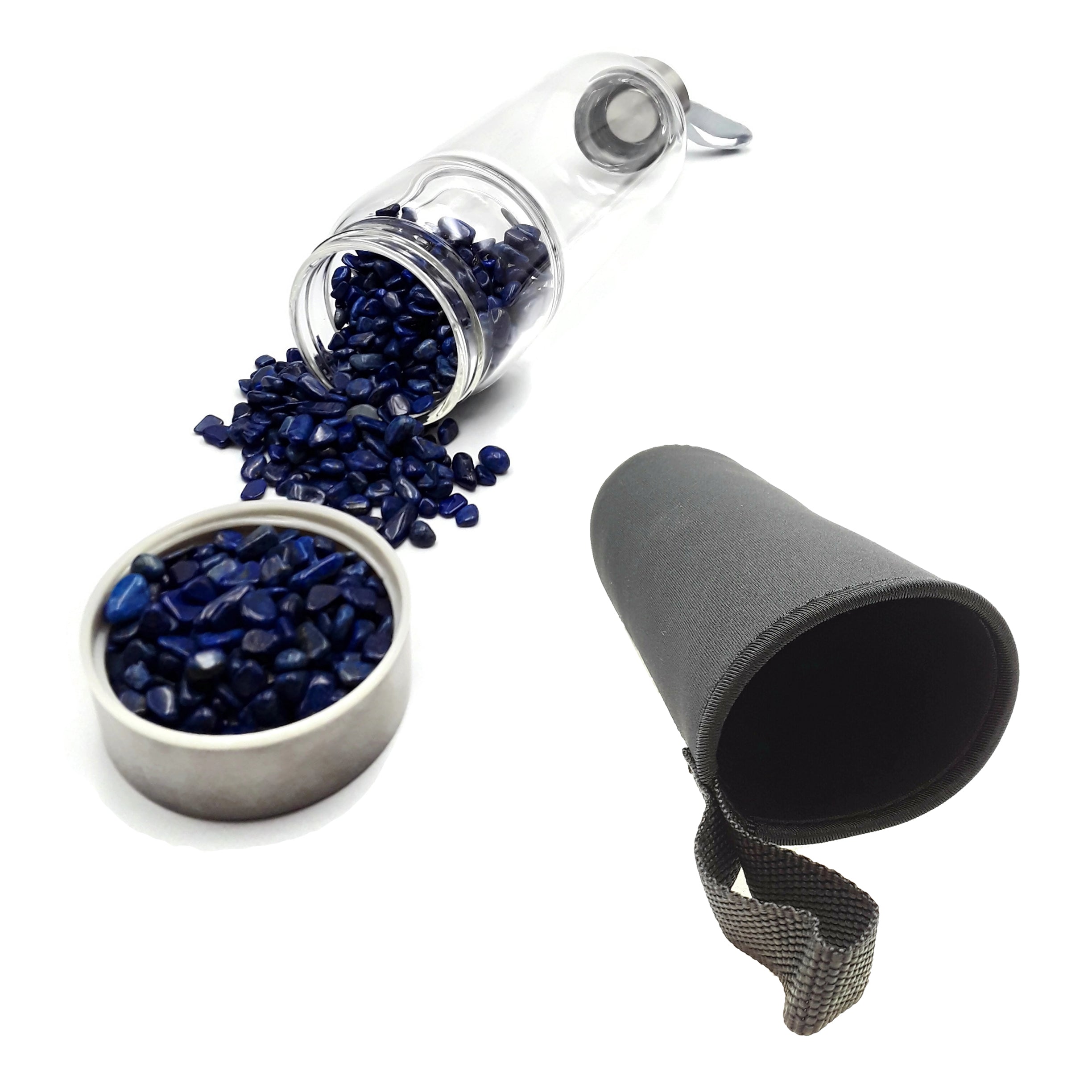Healing Glass Water Bottle with Crystal Infusion - 9