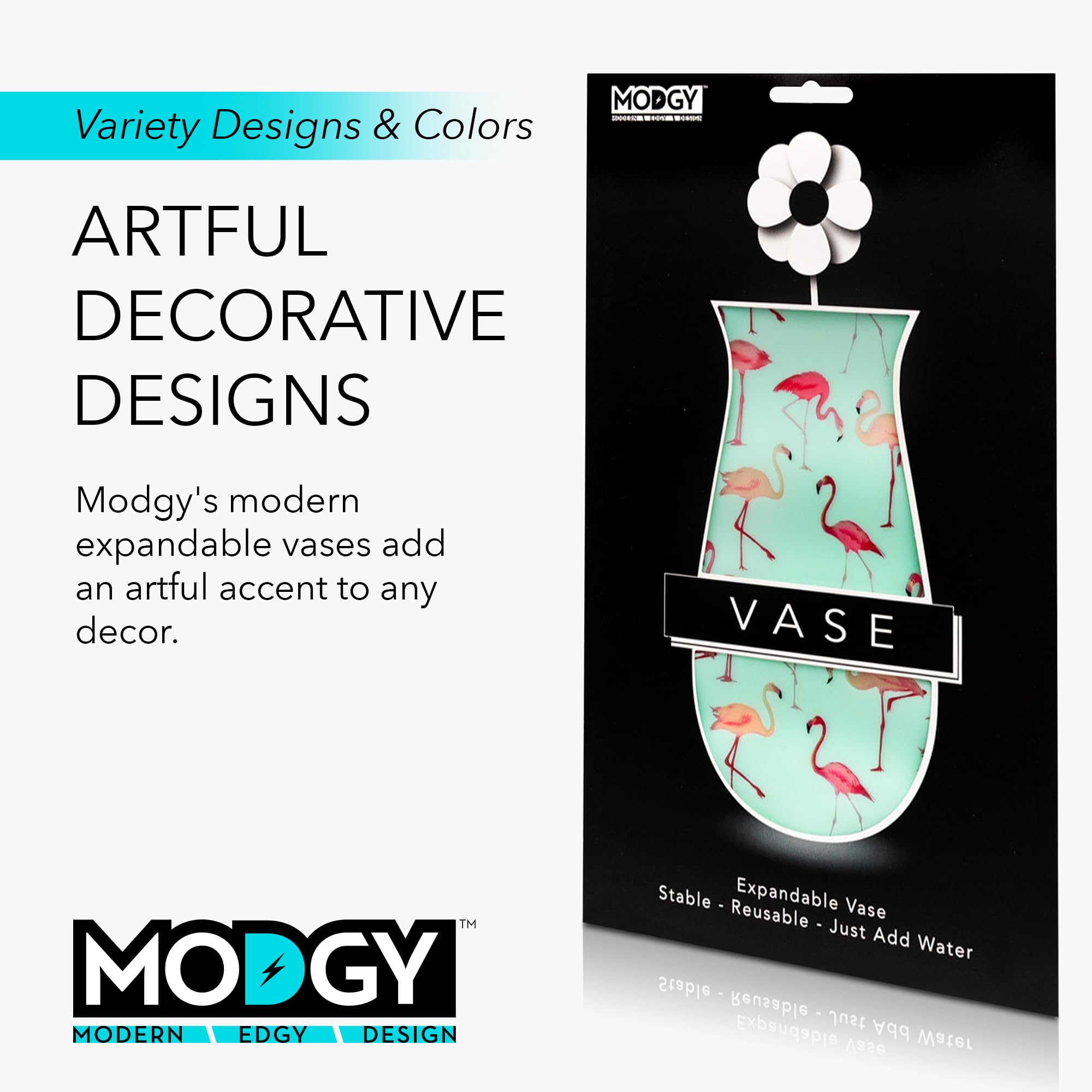MODGY Expandable Flower Vase - Modern Plastic Decorative Vase for Centerpieces, Dining Table, Living Room, Bathroom, Wedding & Office Decor - PinkyDo | Perfect for Home Decor, Wedding Centerpieces & Gift Giving