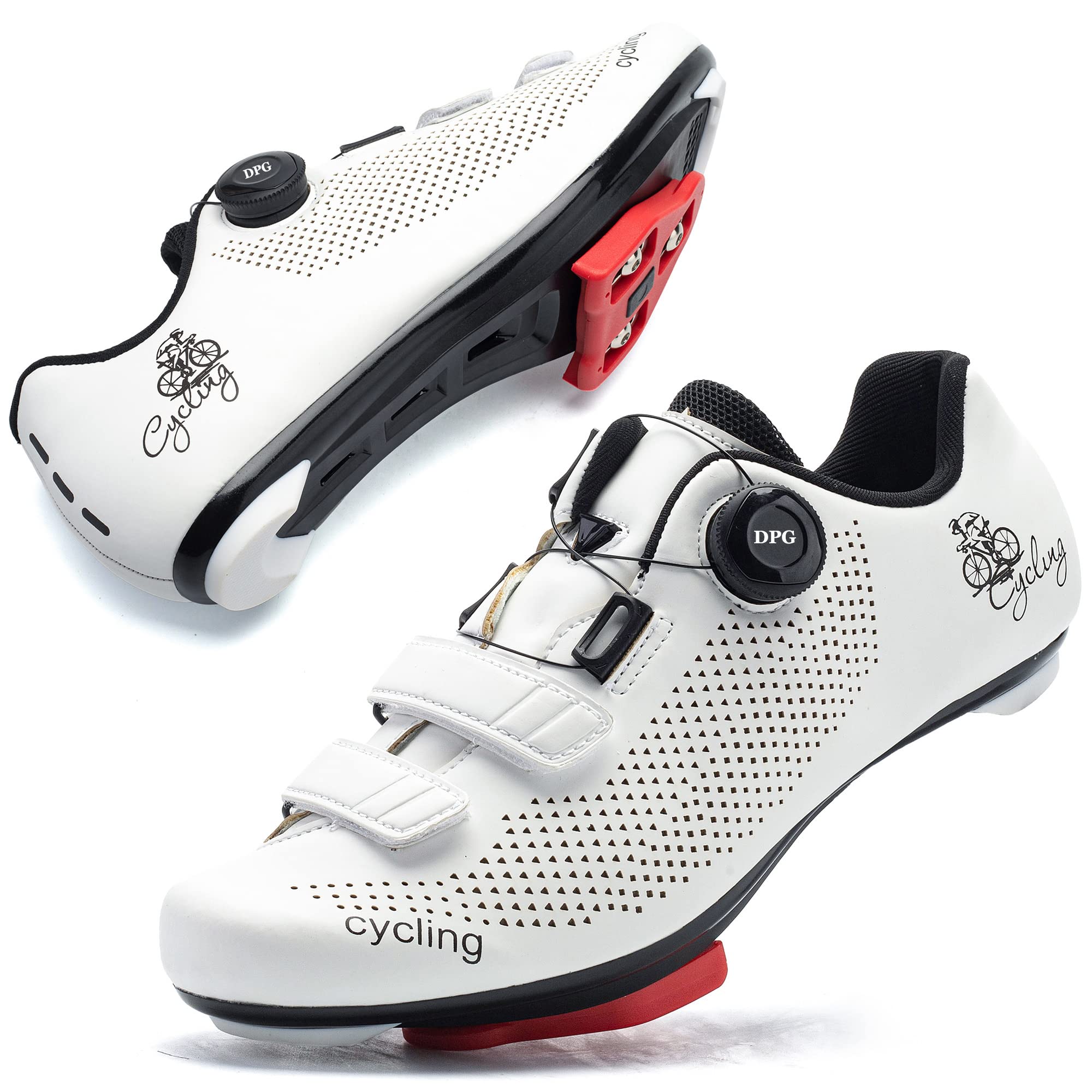 DBPUBG Men's & Women's Road Cycling Shoes - SPD/SPD-SL Compatible for Peloton, Spin Class & Indoor/Outdoor Bike Riding - Lightweight & Breathable for Comfortable Workouts