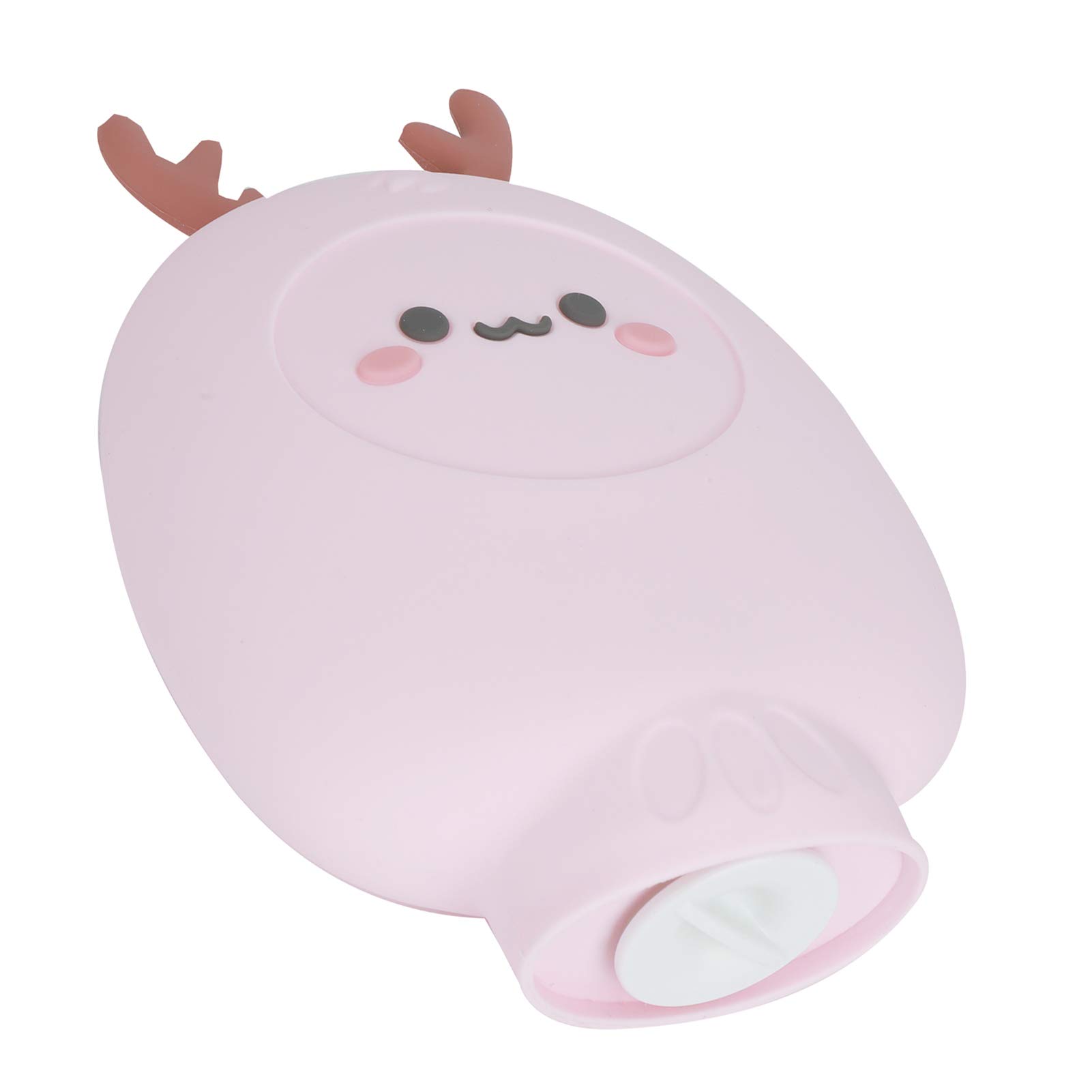 TOPINCN Mini Silicone Hot Water Bottle - Hand Warmer, Hot Water Bag for Pain Relief, Microwave Safe, Cute Cartoon Design (Pink) - Perfect for Winter, Camping & Home Use
