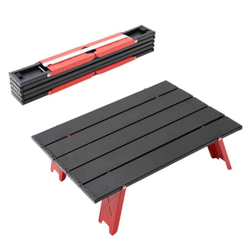 Lightweight Aluminum Alloy Folding Table - Portable Outdoor Camping Desk for Hiking, Travel, Picnic & Beach (Compact & Durable for Backyard, RV, Tailgating)