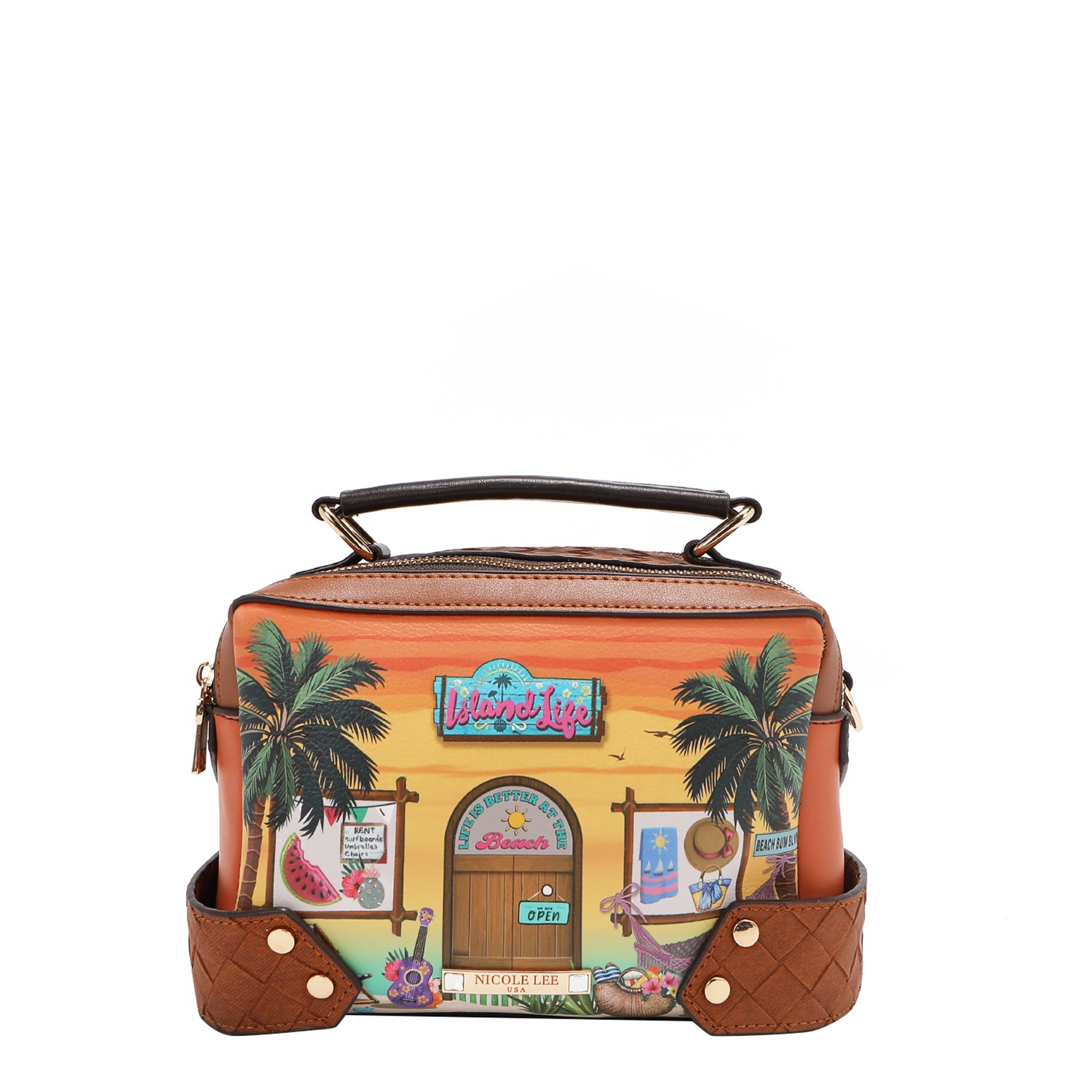 Stylish SUN AND SAND 3-Piece Women's Handbag Set with Crossbody Bag & Wallet - Perfect for Travel, Shopping, and Everyday Use