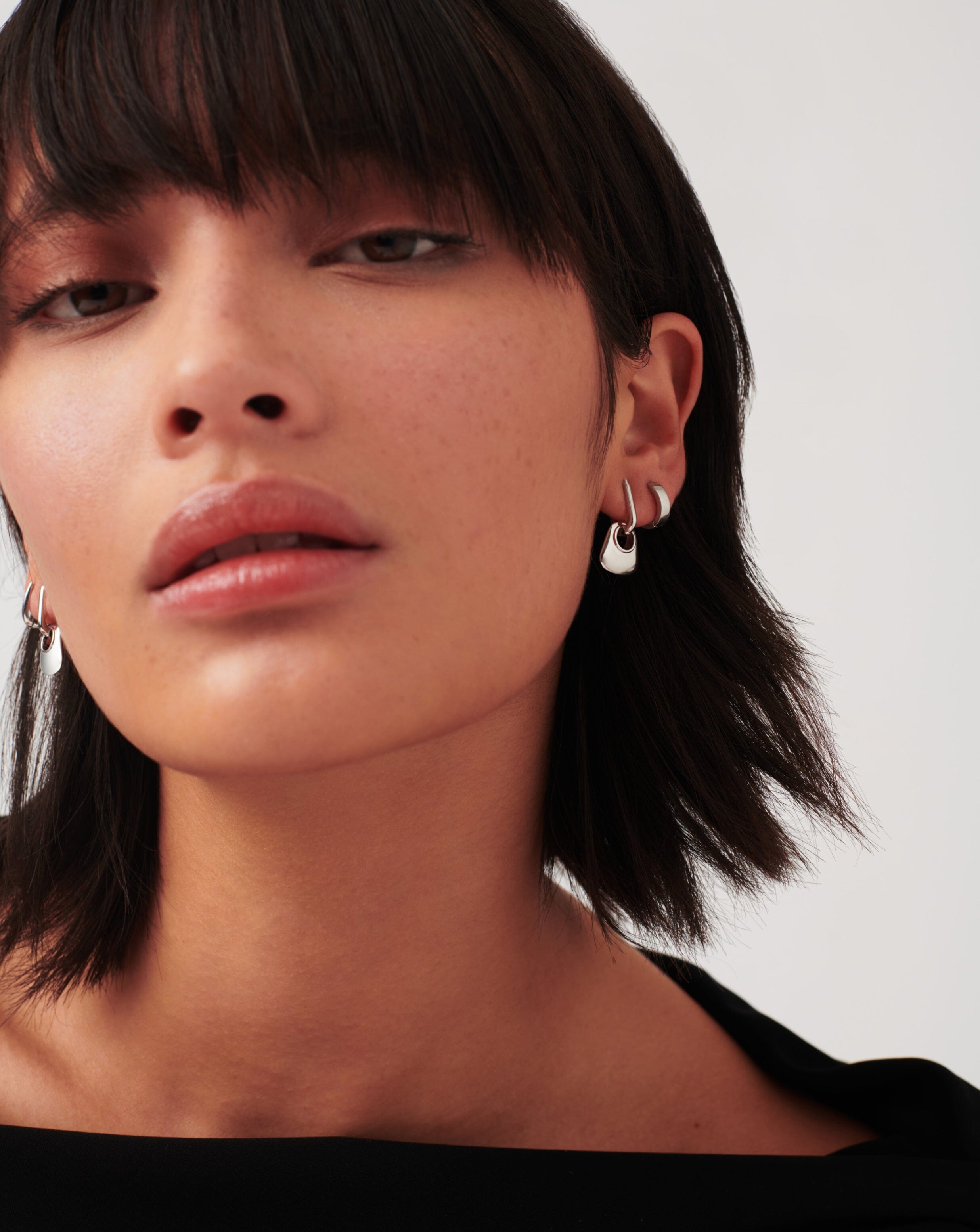 Chubby Tunnel Huggie Earrings | Sterling Silver Hoop Earrings for Women | Perfect for Everyday Wear & Special Occasions