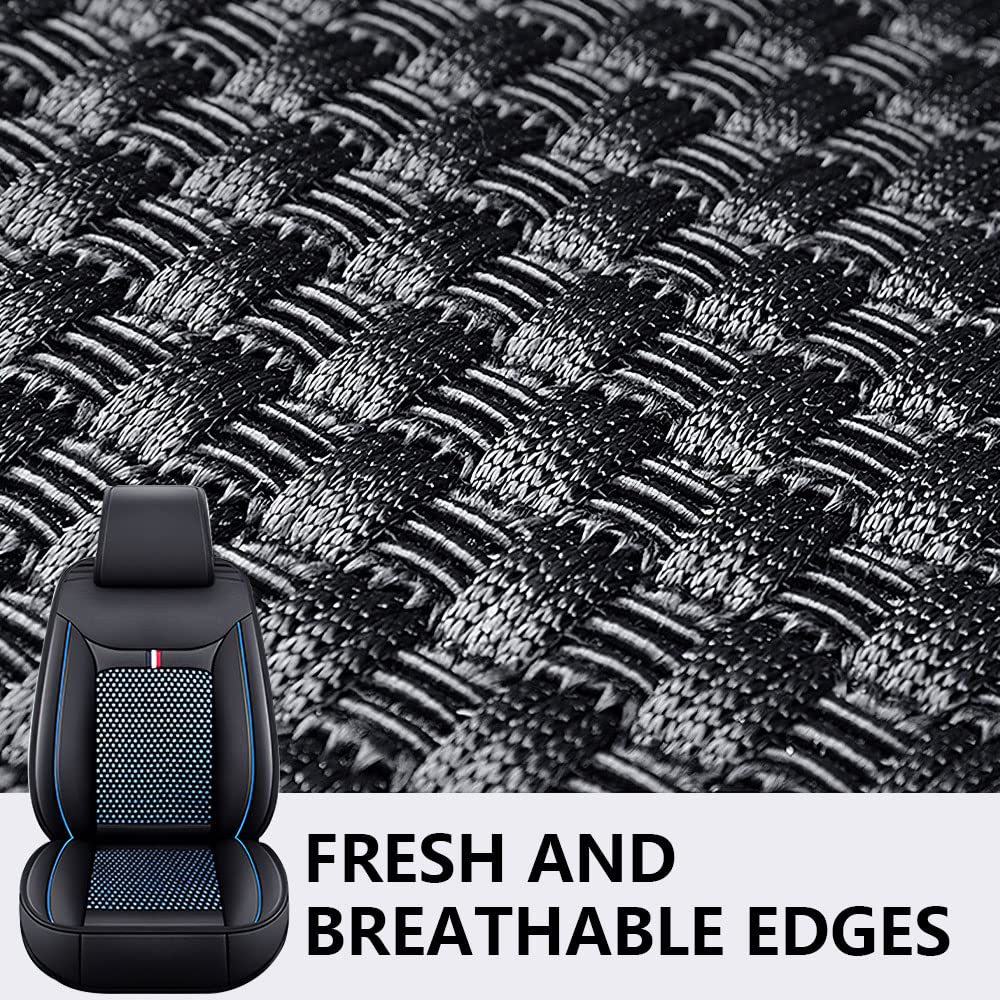 Universal Car Seat Covers for Dodge 95% Models - 3D Protection Vehicle Cushion Cover Full Set (Black & Blue) | Perfect for Road Trips, Daily Commutes & Protecting Your Car Seats