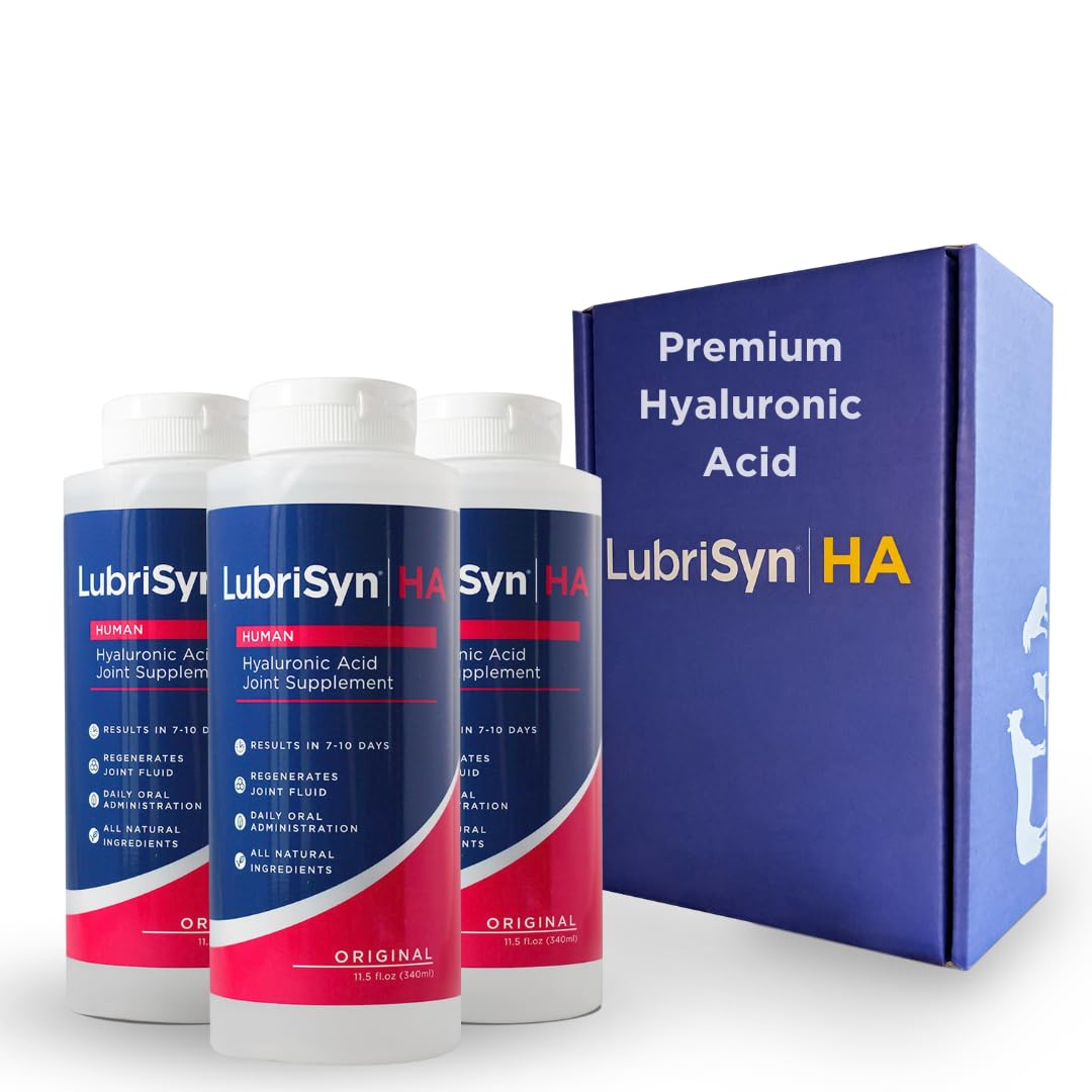 LubriSynHA Human Joint Supplement - All-Natural High-Molecular Weight Hyaluronic Acid for Joint Support | Vegan, Made in USA | Promotes Healthy Joint Function for Men & Women | Ideal for Active Lifestyles, Sports & Daily Mobility