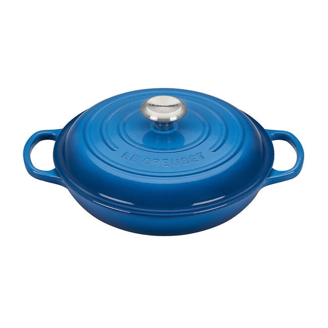 Le Creuset 2.25 Quart Enameled Cast Iron Braiser - Round Dutch Oven with Lid for Slow Cooking, Baking & Searing - Perfect for Stovetop, Oven & Table Serving (Cherry Red)