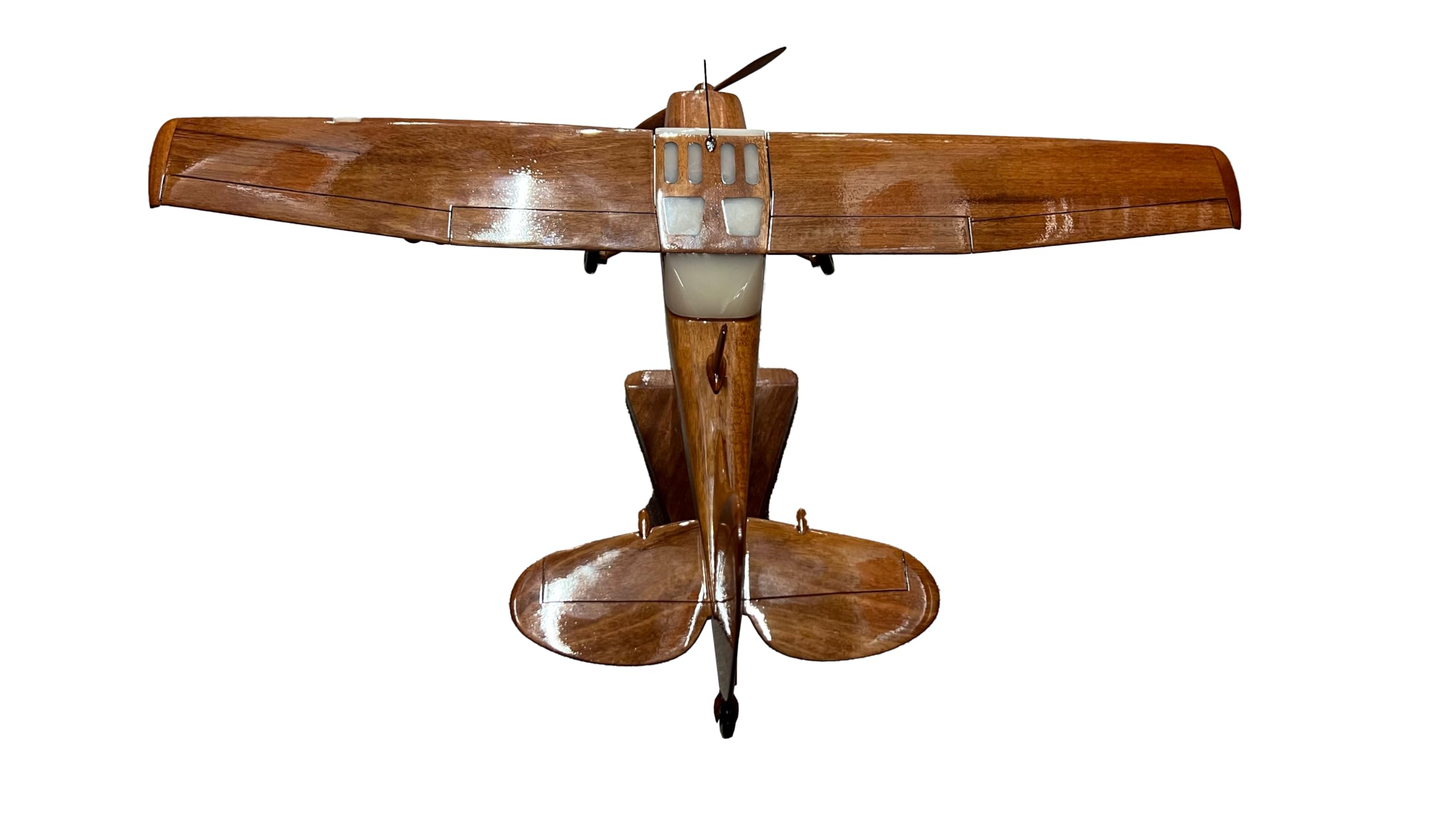 Premium Mahogany Wood Desktop Airplane Model - Handcrafted Wooden Aircraft Decor for Office & Home - Perfect Gift for Aviation Enthusiasts & Collectors (Use as Desk Decor, Bookshelf Display, or Aviation-Themed Room Accent)