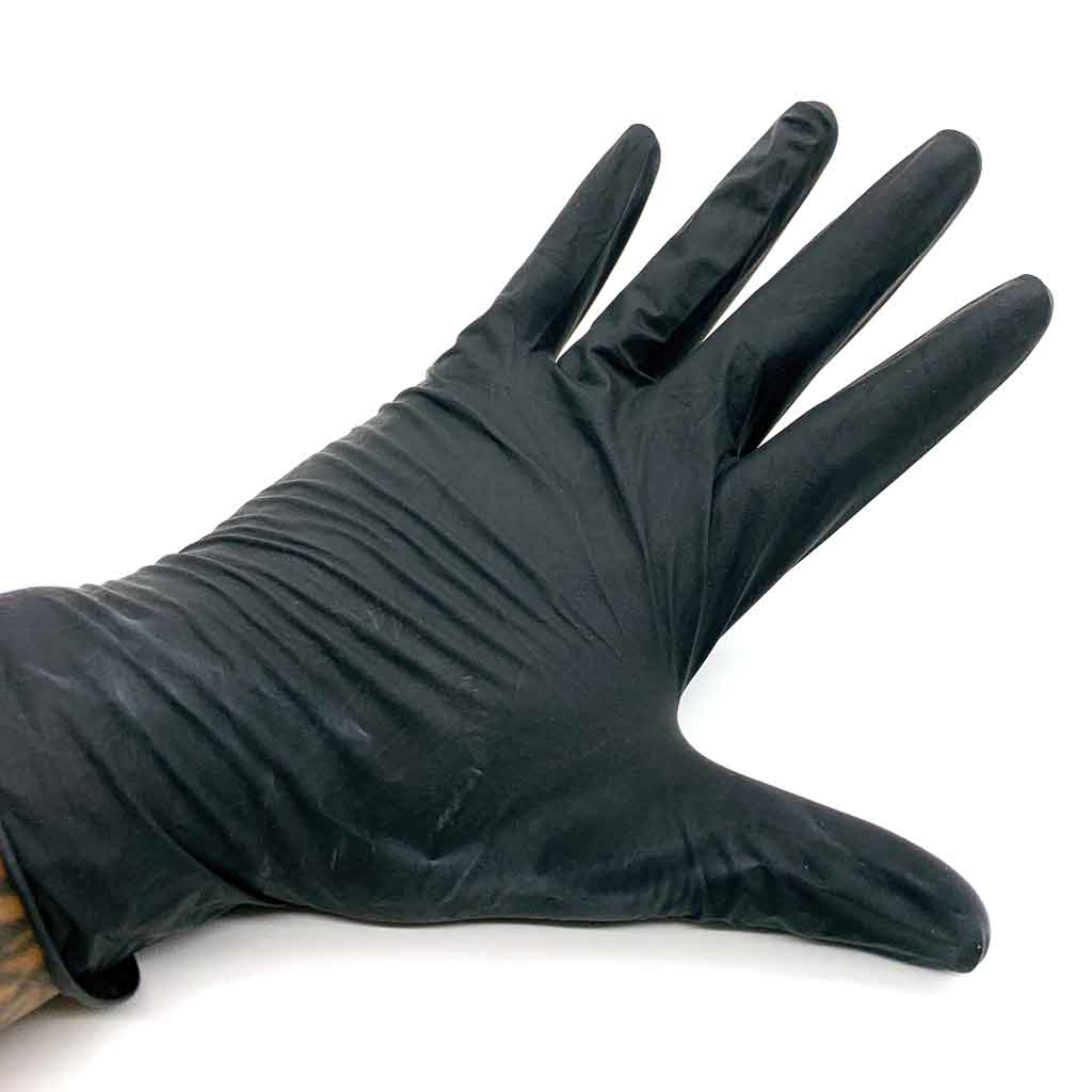 Premium Black Pearl 6mil Nitrile Exam Gloves - Powder Free, Latex-Free, Disposable Medical Gloves for Healthcare, Tattoo, Salon & Food Handling - Box of 100 Gloves