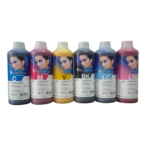 1 Liter Inktec SubliNova Smart Inkjet Dye Sublimation Ink for T-Shirts, Mugs & Fabric Printing - High Quality DTI Ink for Sublimation Transfer on Cotton, Polyester & Ceramics