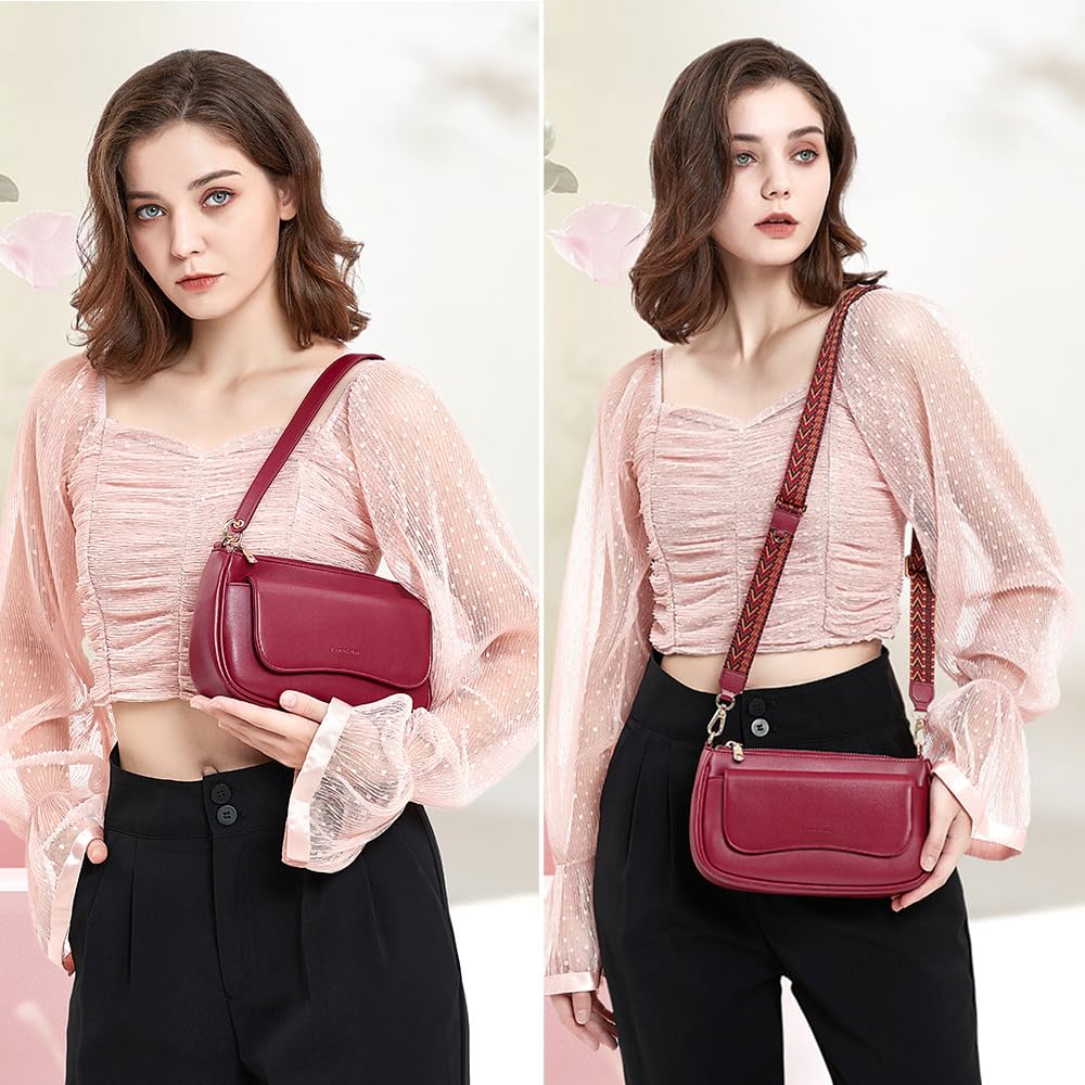 RONSIN Small Shoulder Bag for Women - Mini Crossbody Clutch Purse with Zipper Closure, Lightweight Tote Handbag for Daily Use, Travel, Shopping & Night Out