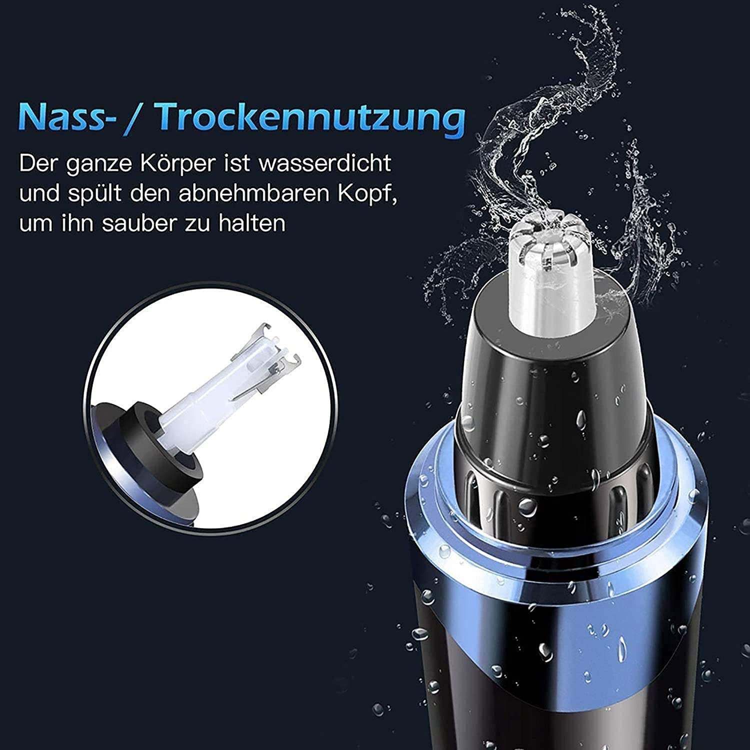 Professional 4-in-1 USB Rechargeable Electric Hair Trimmer for Men & Women - Waterproof Eyebrow, Nose, Ear & Facial Hair Clipper with Double-Edge Stainless Steel Blade - Perfect for Travel, Grooming & Personal Care
