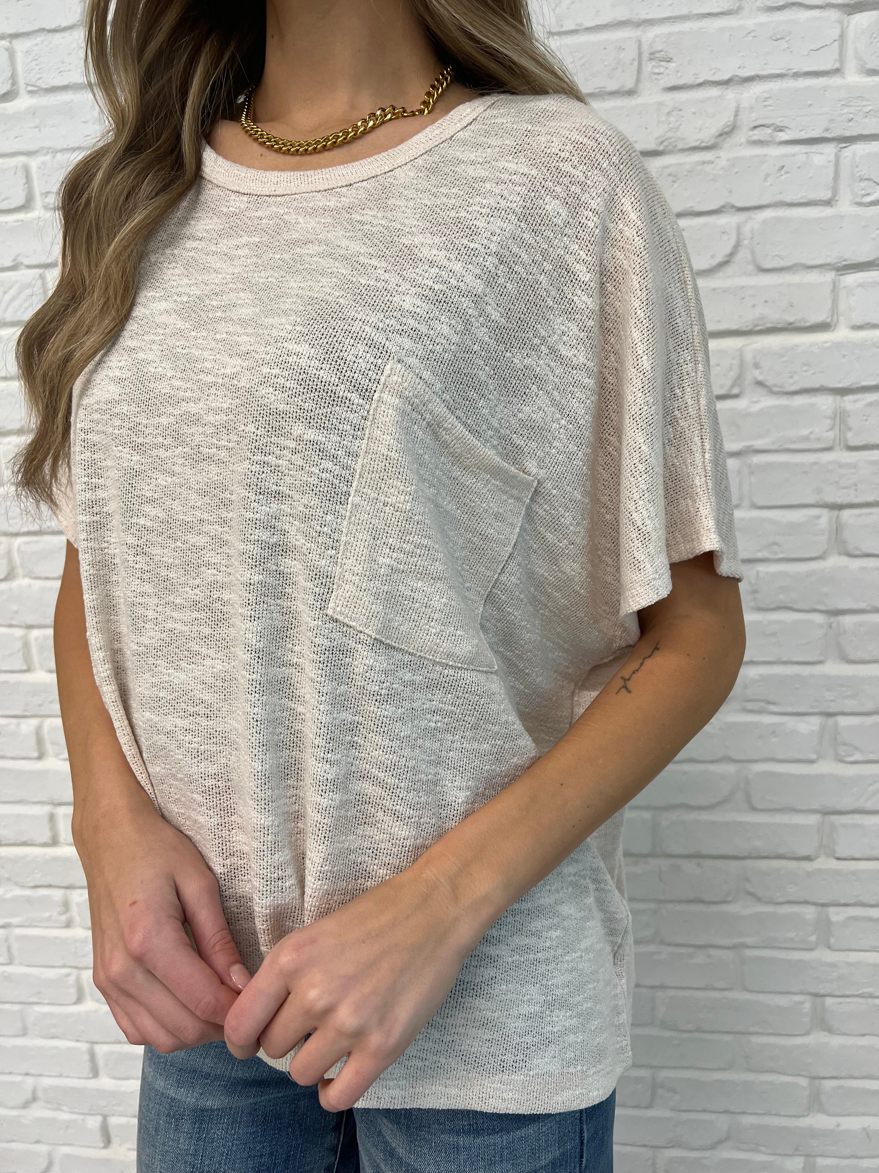 Flowing Dolman Sleeve Top for Women - Soft Stretch Casual Blouse in Sand Beige | Perfect for Work, Date Night & Everyday Wear