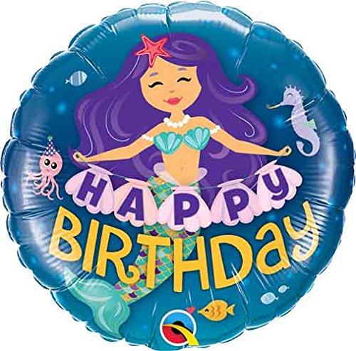 Magical Mermaid & Seahorse Birthday Balloons Set - Underwater Theme Party Decorations for Girls' Birthday, Baby Shower, Pool Party Decor