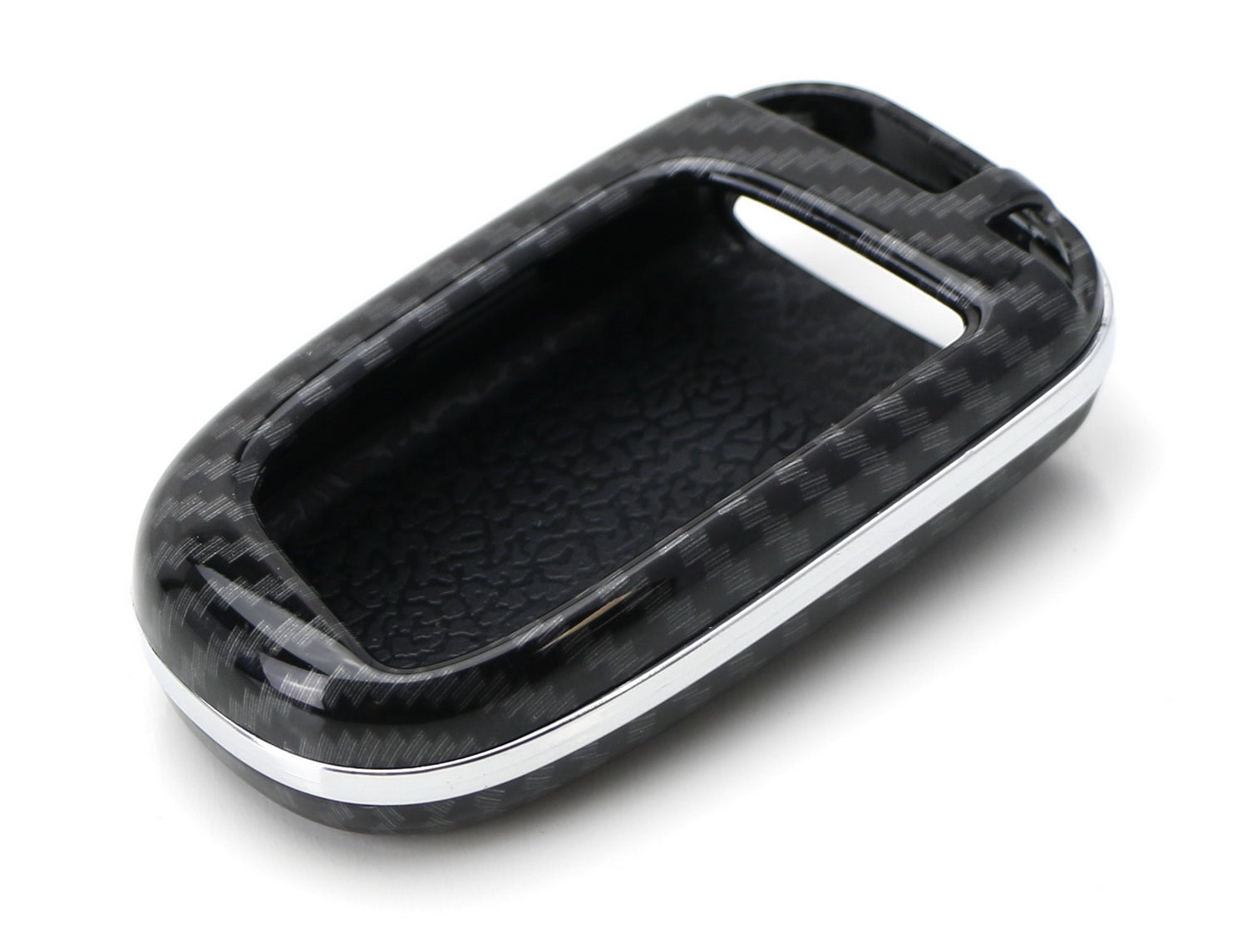 Premium Black Carbon Fiber Key Fob Cover for Dodge Charger, Challenger, Dart, Jeep & Chrysler - Durable & Stylish Car Accessory for Everyday Use & Car Enthusiasts