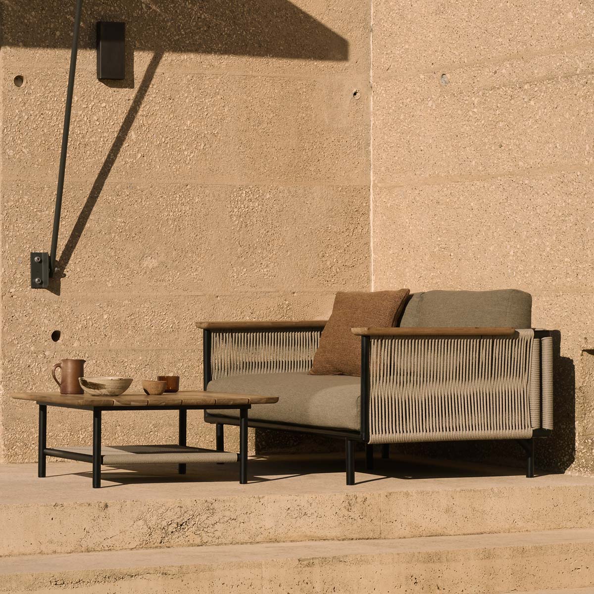 Premium Corbey 2-Seater Outdoor Patio Sofa Set - Waterproof Wicker Furniture for Garden, Poolside & Backyard Relaxation