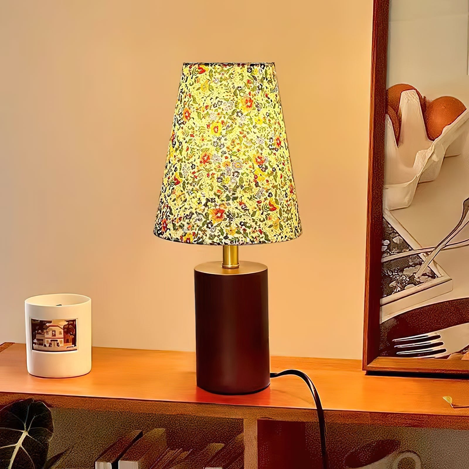 Elara Floral Glow Table Lamp - Elegant Bedside Lighting for Bedroom, Living Room & Office Decor - Warm White LED Night Light with Touch Control & USB Port