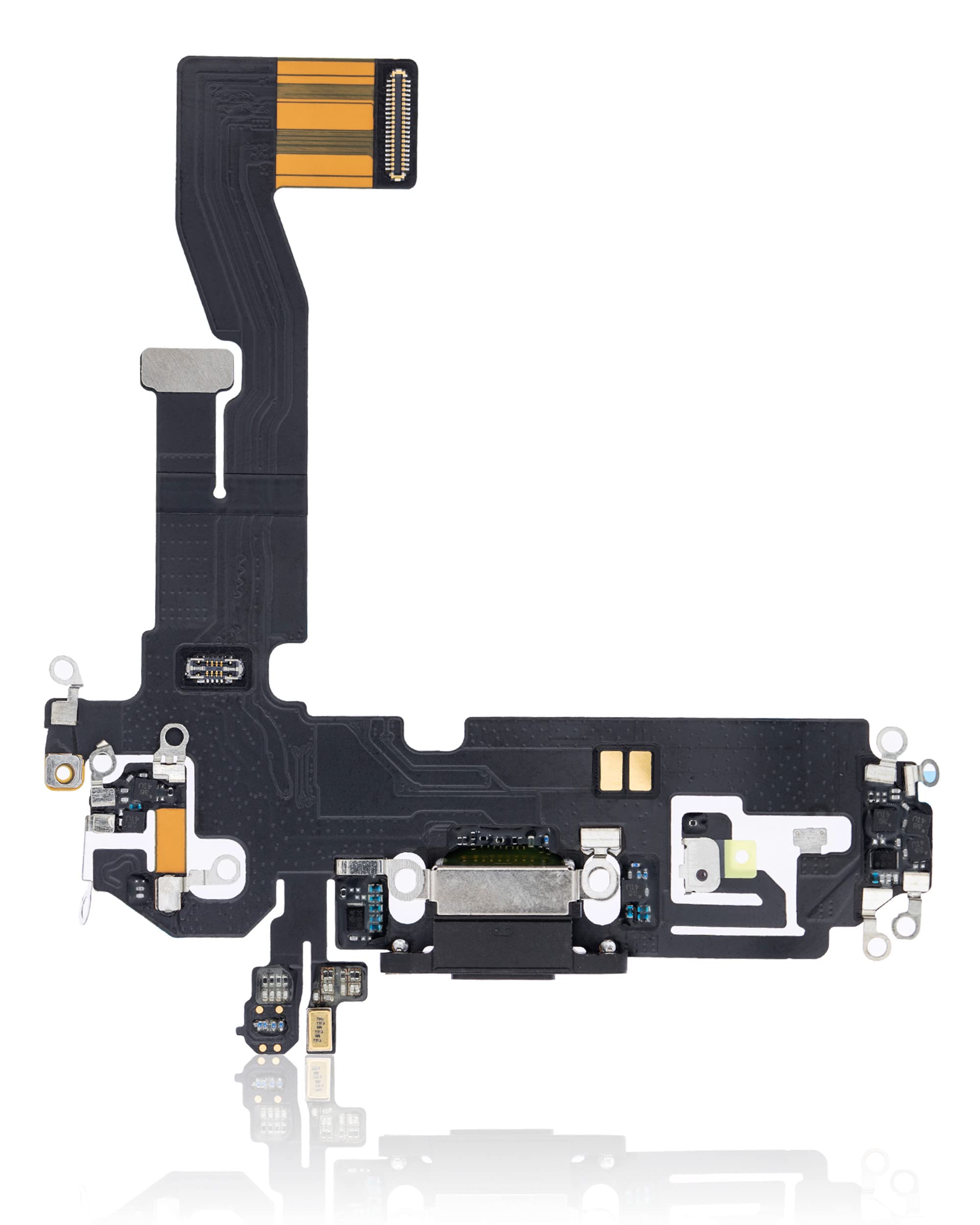 Original iPhone 12 & 12 Pro Charging Port Replacement - A2172 A2342 USB-C Flex Cable with Microphone (Black) | Fix Charging Issues & Audio Problems | Perfect for DIY Repairs & Phone Maintenance