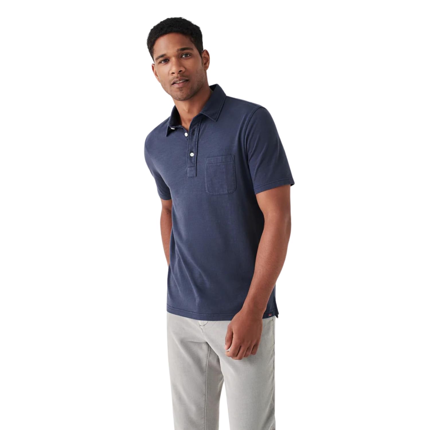 Faherty Men's Sunwashed Polo Shirt - Breathable Cotton Short Sleeve Casual Golf Shirt for Men | Perfect for Summer, Beach, Golf & Outdoor Activities
