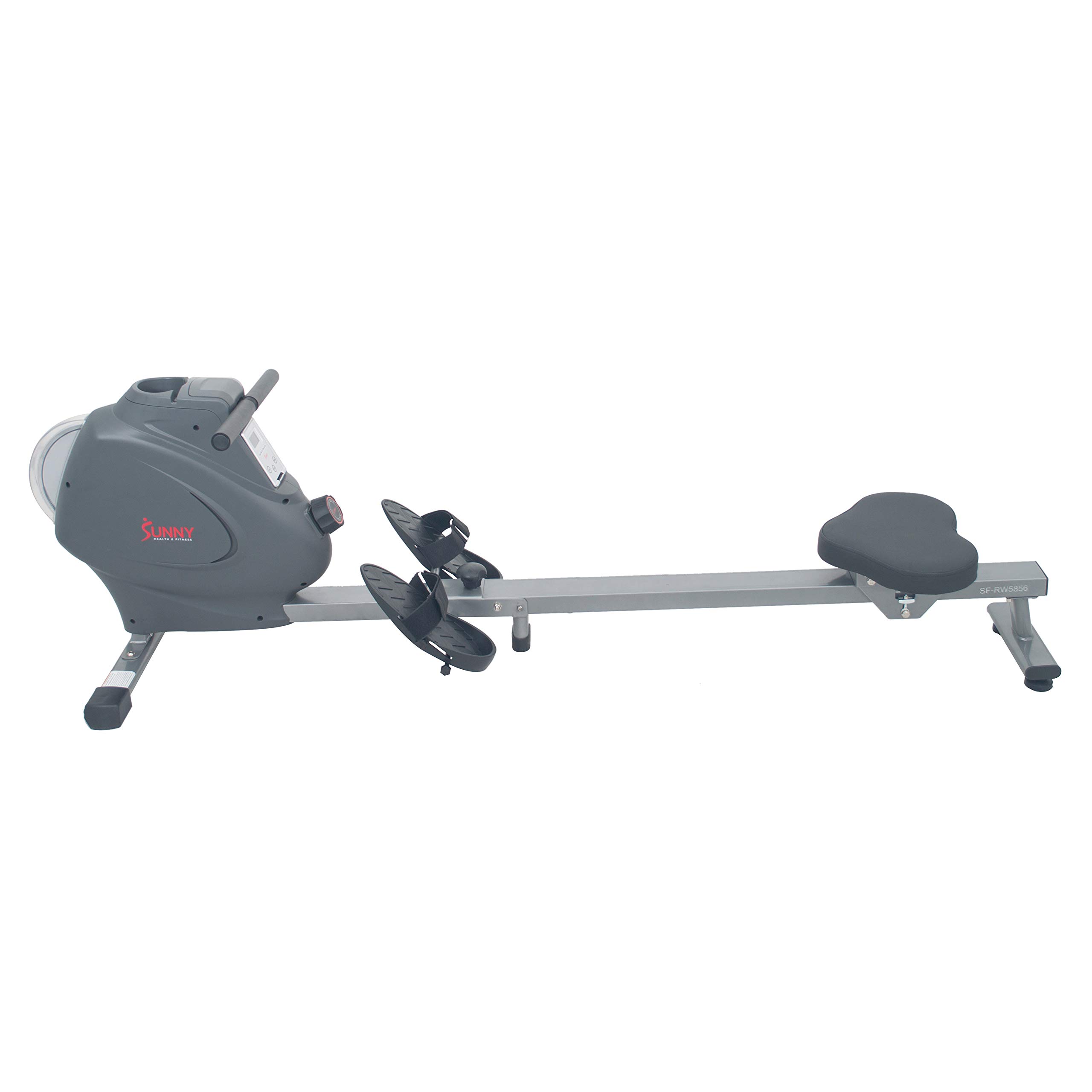 Sunny Health & Fitness Dynamic Air Rowing Machine with LCD Monitor - Full Body Workout Equipment for Home Gym, Cardio Training & Weight Loss | Perfect for Small Spaces & Apartment Fitness