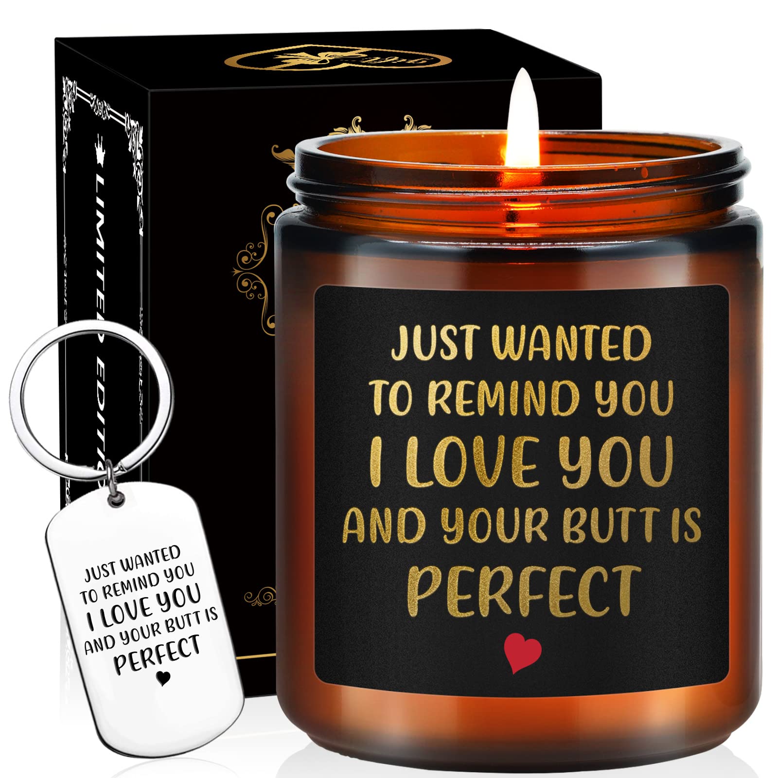 Romantic Lavender Scented Candle - Perfect Anniversary & Birthday Gift for Her, Him, Wife, Husband, Boyfriend, Girlfriend - Funny & Thoughtful Present for Valentine's Day, Mother's Day - Creates Relaxing Atmosphere for Spa Nights & Romantic Dinners