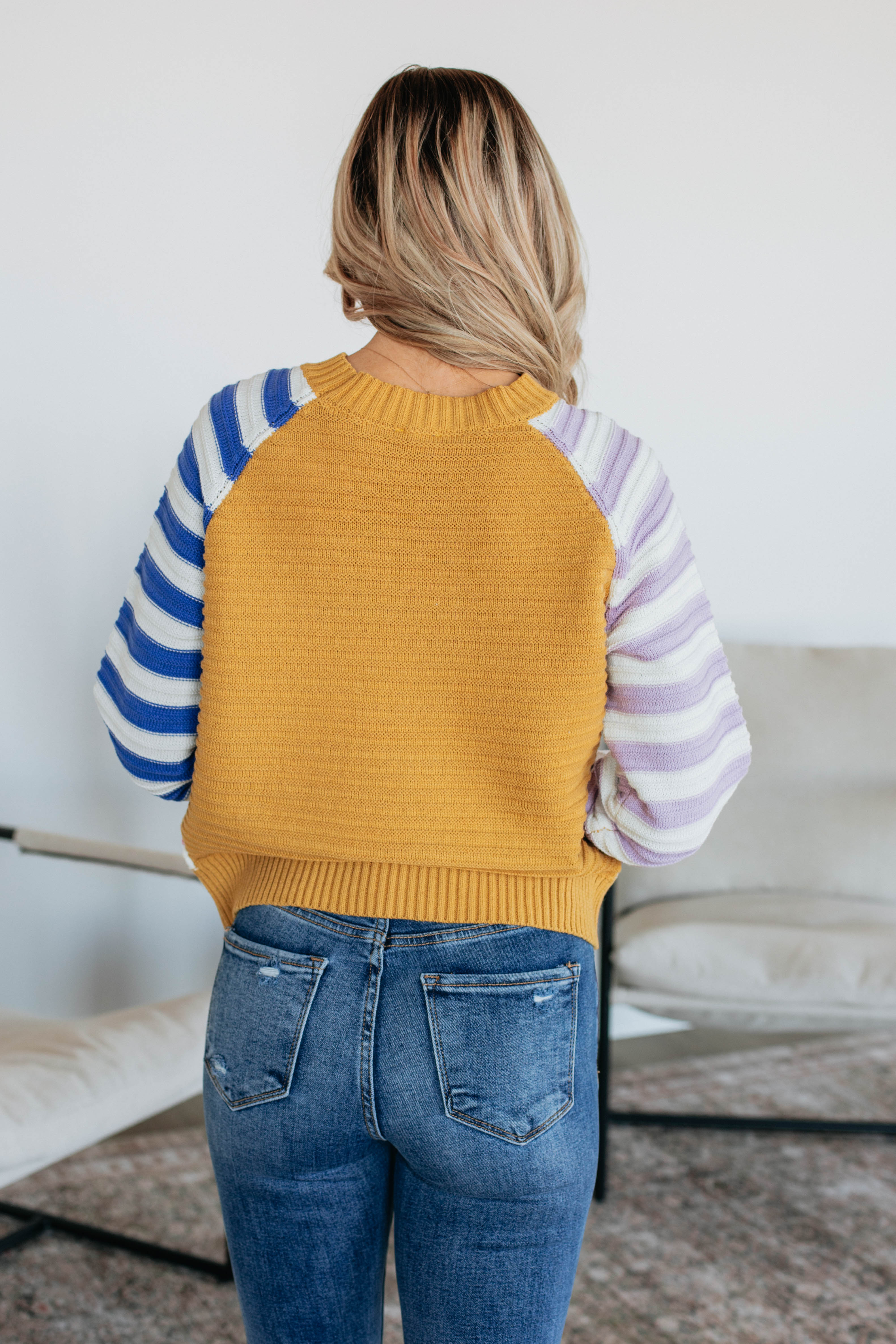 Azai Colorblock Sweater for Women - Trendy Striped Knit Pullover with Long Sleeves | Perfect for Fall Fashion, Casual Outfits & Cozy Winter Wear