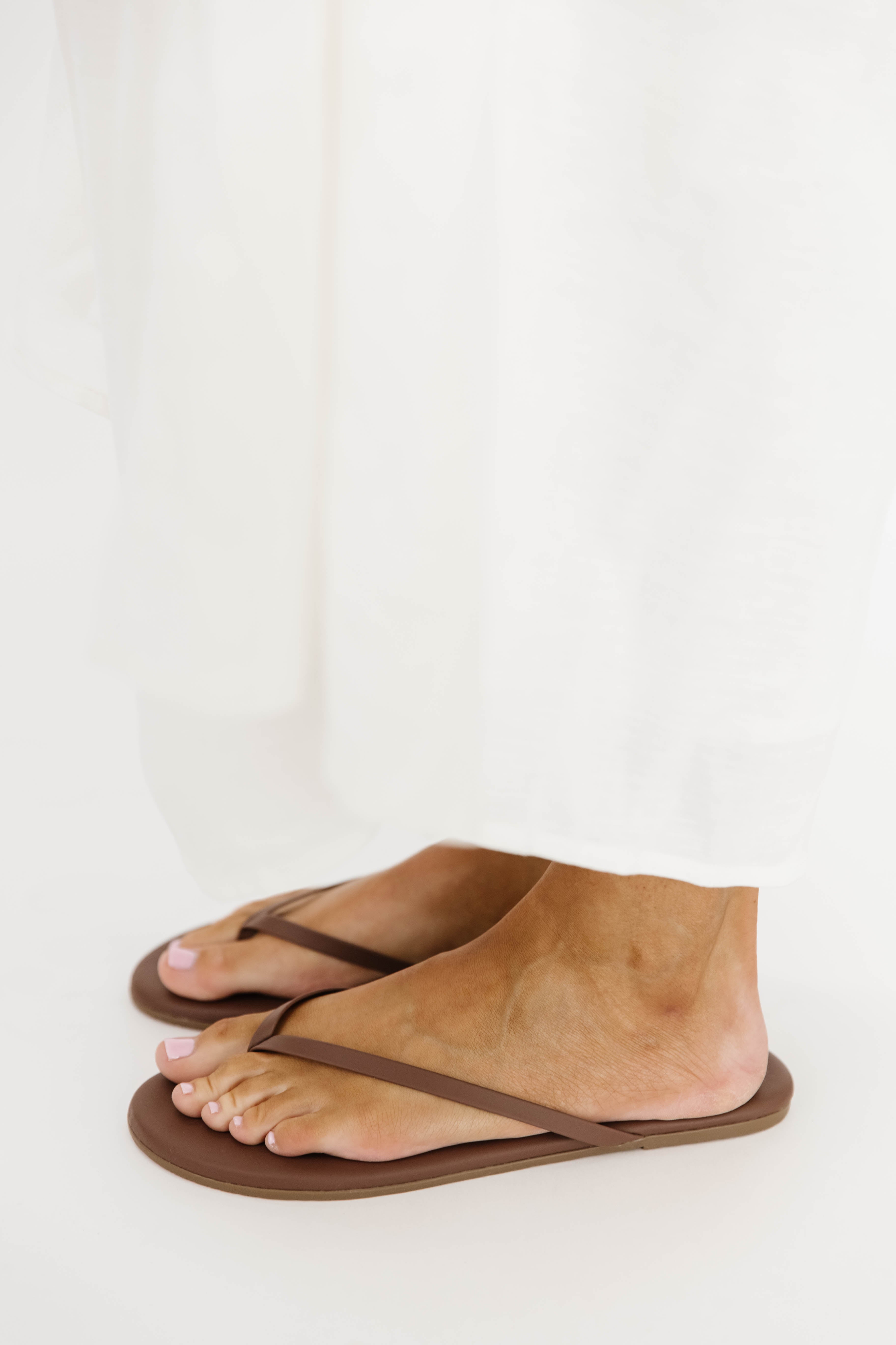 TKEES Foundations Matte Flip Flop Sandals for Women - Comfortable Cappuccino Color Beach Slides | Perfect for Poolside, Vacation & Summer Outfits