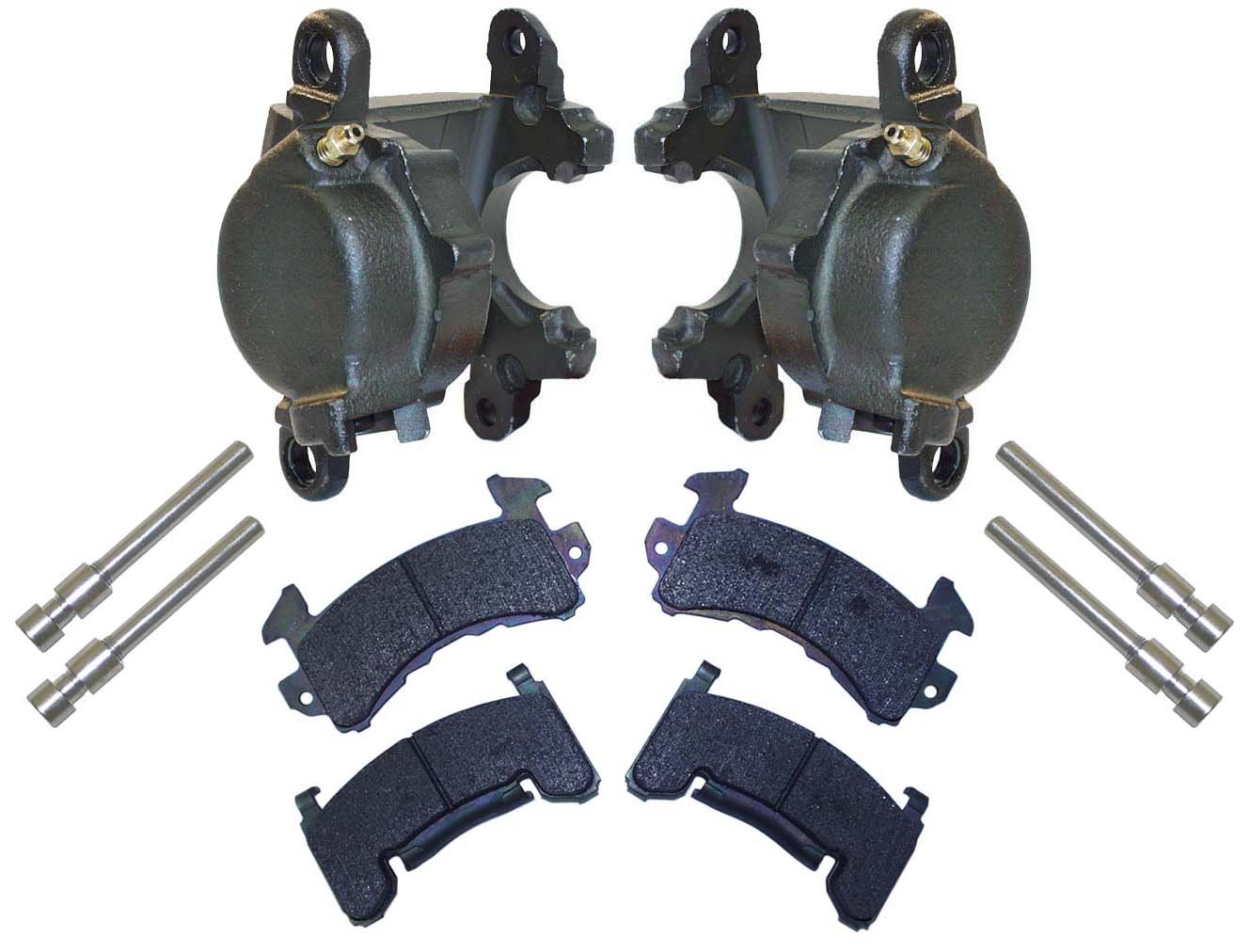 New D154 Brake Caliper & Pad Set with Pins - Front, 1 Piston, 1.04