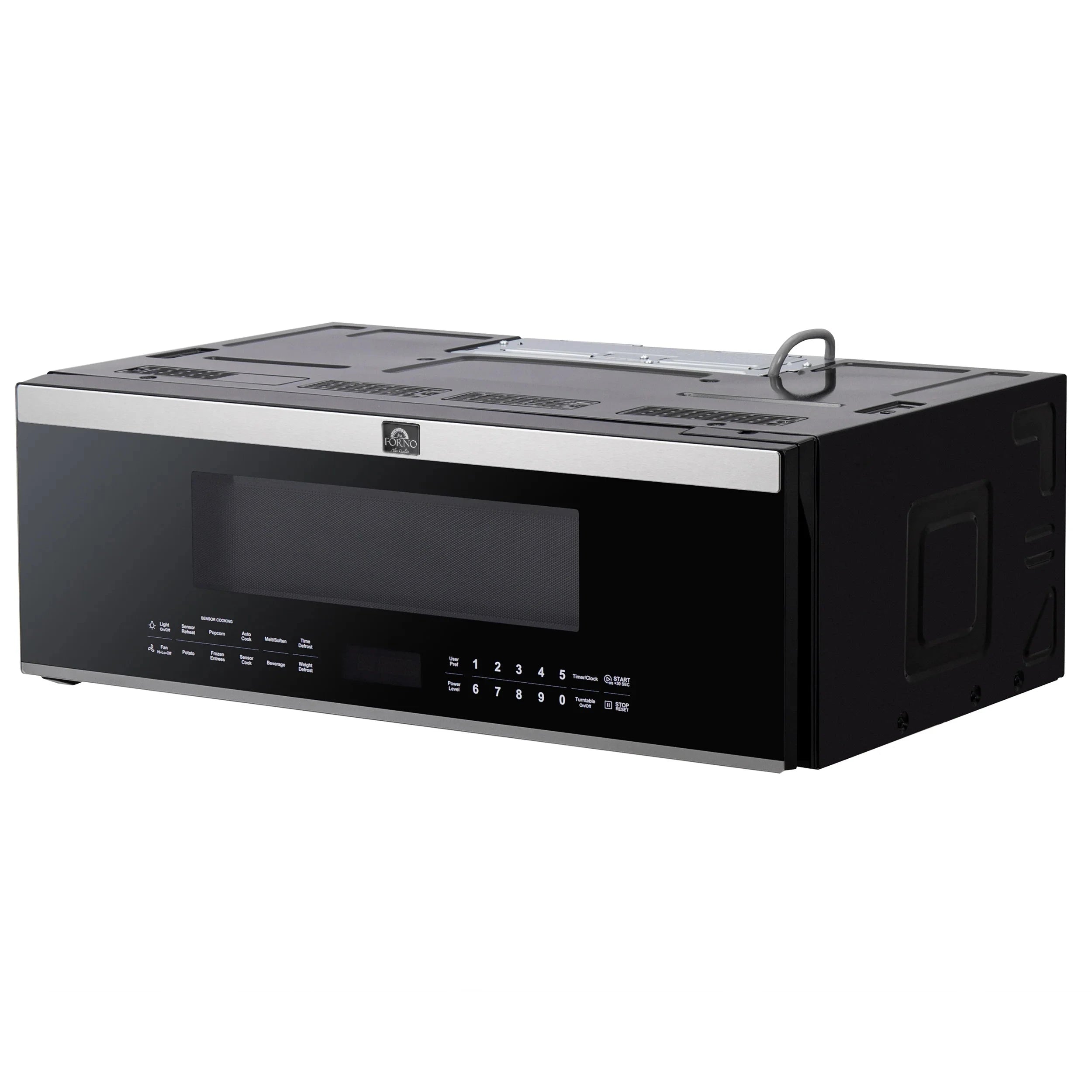 **Forno Padula 30-Inch Over The Range Microwave - Stainless Steel, FOTR3080 - Built-In Vent Hood & Space-Saving Design for Modern Kitchens**    *(Use Case: Perfect for small kitchens, apartments, or homes needing a sleek, space-saving microwave with powerful ventilation.)*