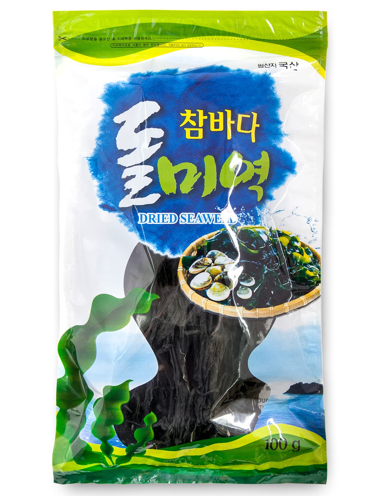 Premium Dried Seaweed Sliced - Japanese Wakame Korean Miyeok for Miso Soup & Salad - 3.5oz