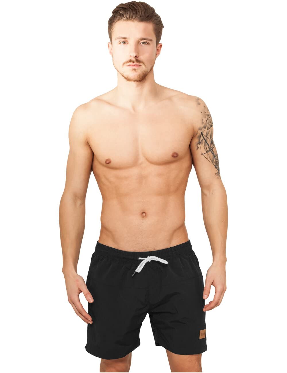 Men's Quick-Dry Block Swim Shorts - Black - XS - Perfect for Beach, Pool & Water Sports