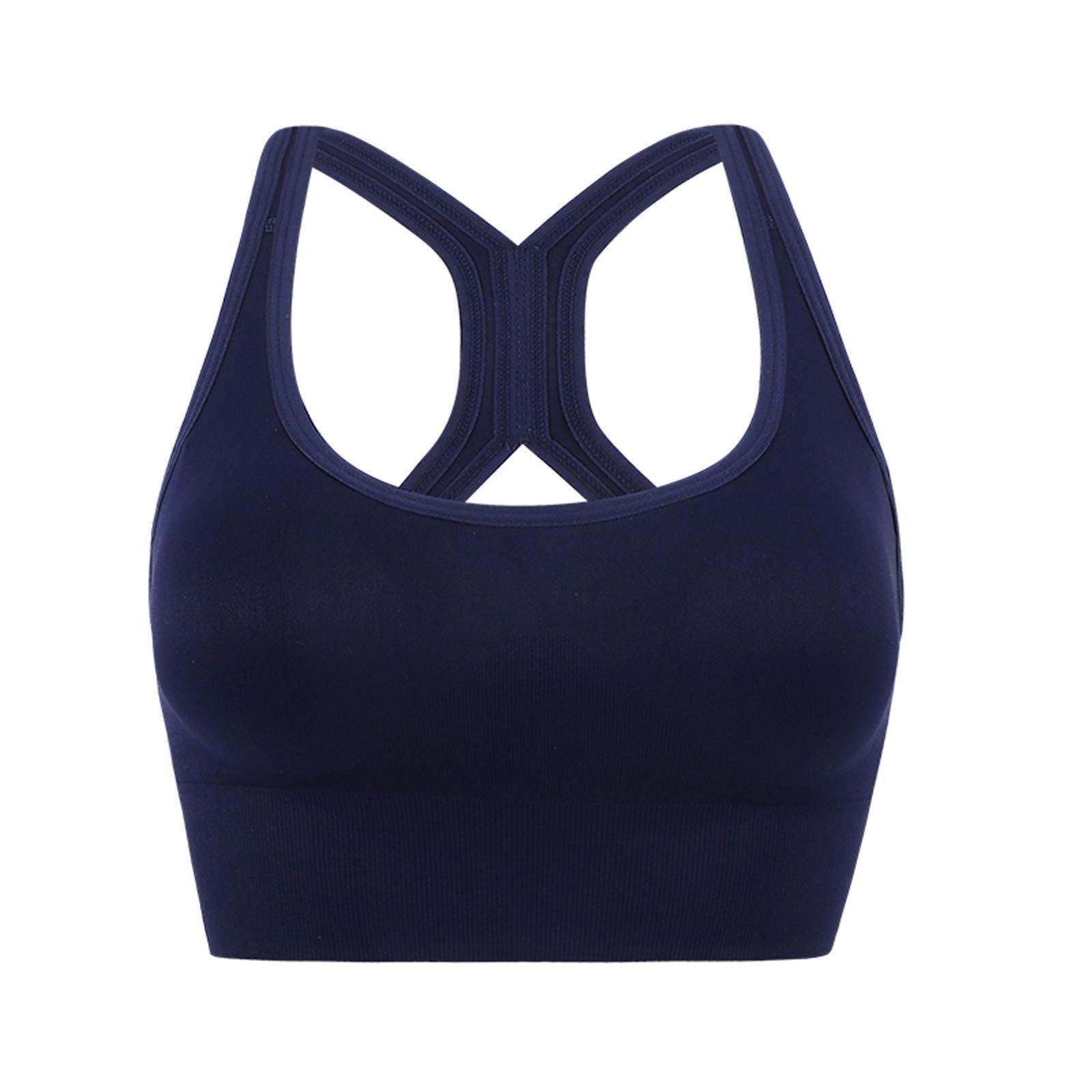 iLUGU Women's Sports Bra - Shockproof Padded for Running & Fitness