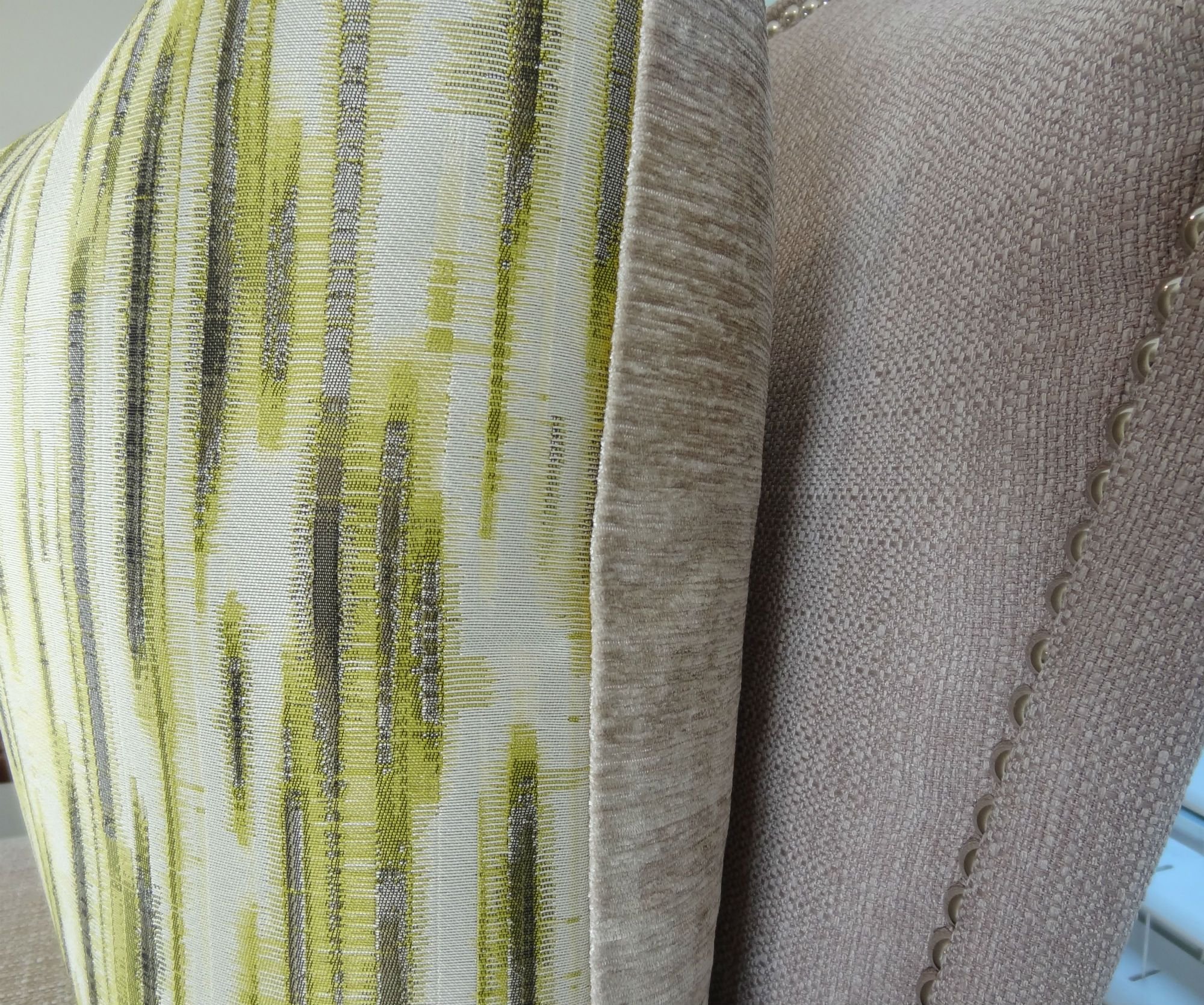 Modern Lime Green Gray Cream Graphic Decorative Throw Pillow - USA Made Designer Couch Pillow for Living Room, Bedroom & Home Decor - 11194