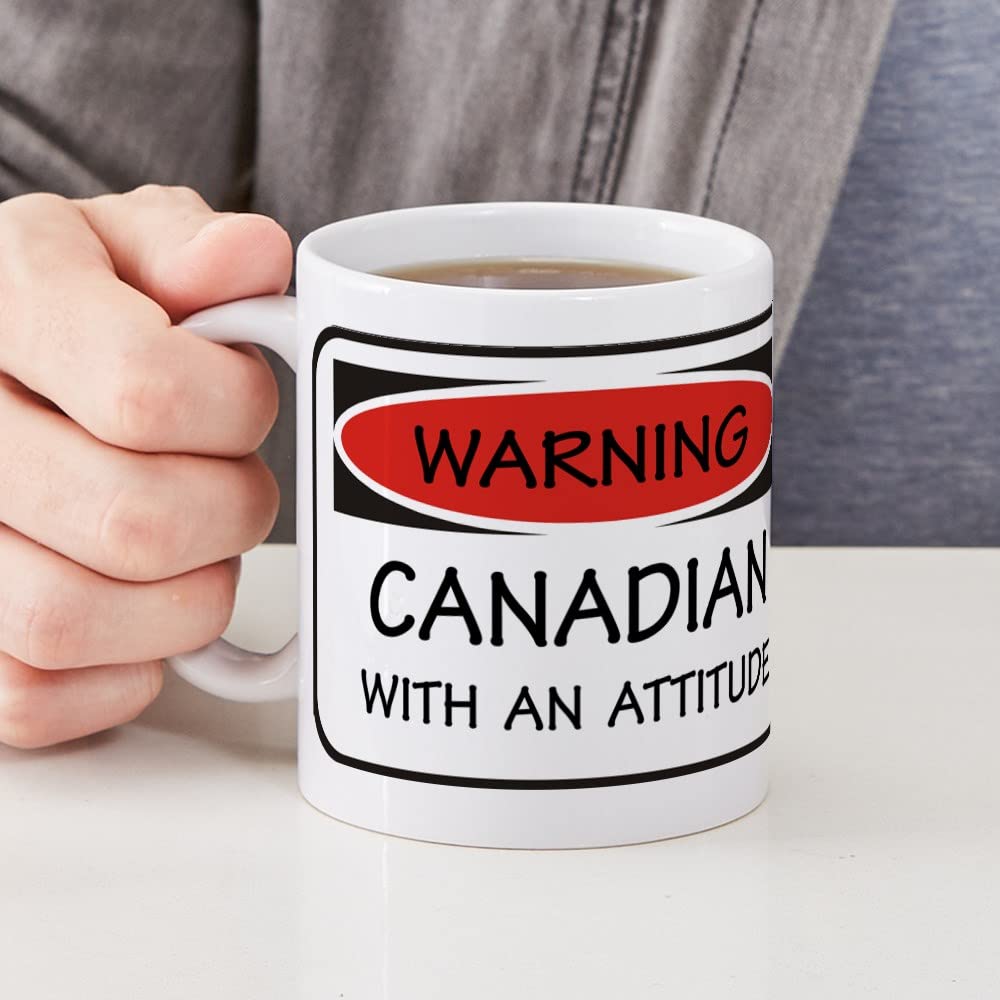 Attitude Canadian 11 oz (325 ml) Ceramic Coffee Mug - Funny & Durable Tea Cup for Office, Home, or Gift - Perfect for Coffee, Tea, Hot Chocolate Lovers