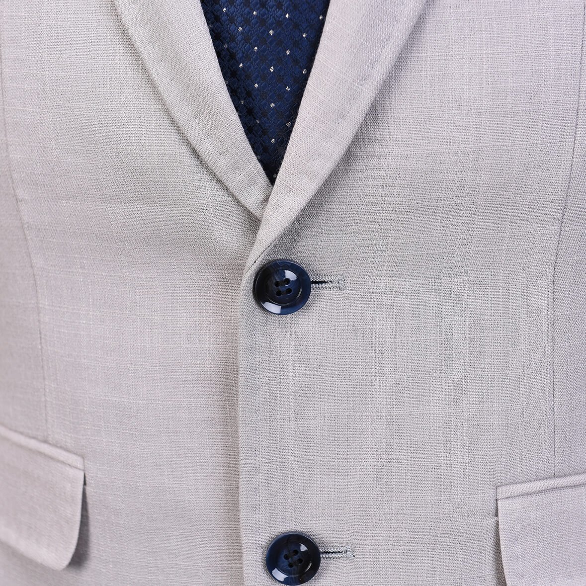 Men's 3-Piece Cotton Linen Suit Set - Blazer Jacket, Tuxedo Vest & Dress Pants | Formal Business Attire for Weddings, Office & Special Occasions