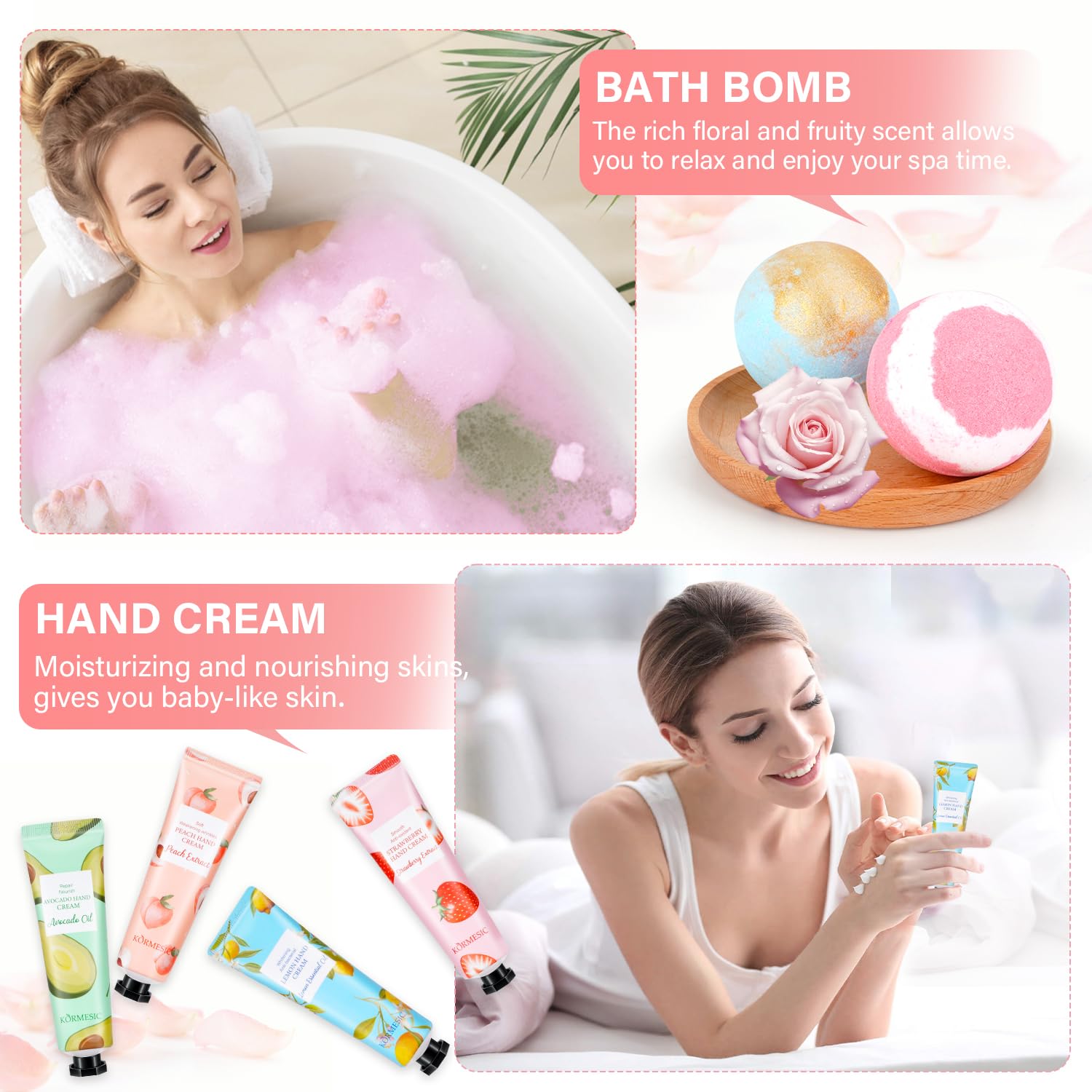 Luxury Bath Gift Set for Women - Spa, Birthday, Bridesmaid Gifts