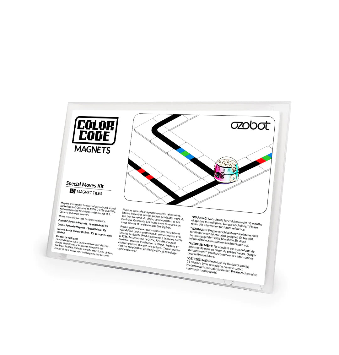 Ozobot Color Code Magnets: Special Moves Kit for STEM Learning & Coding Education - Perfect for Classroom Activities & Kids Programming Games