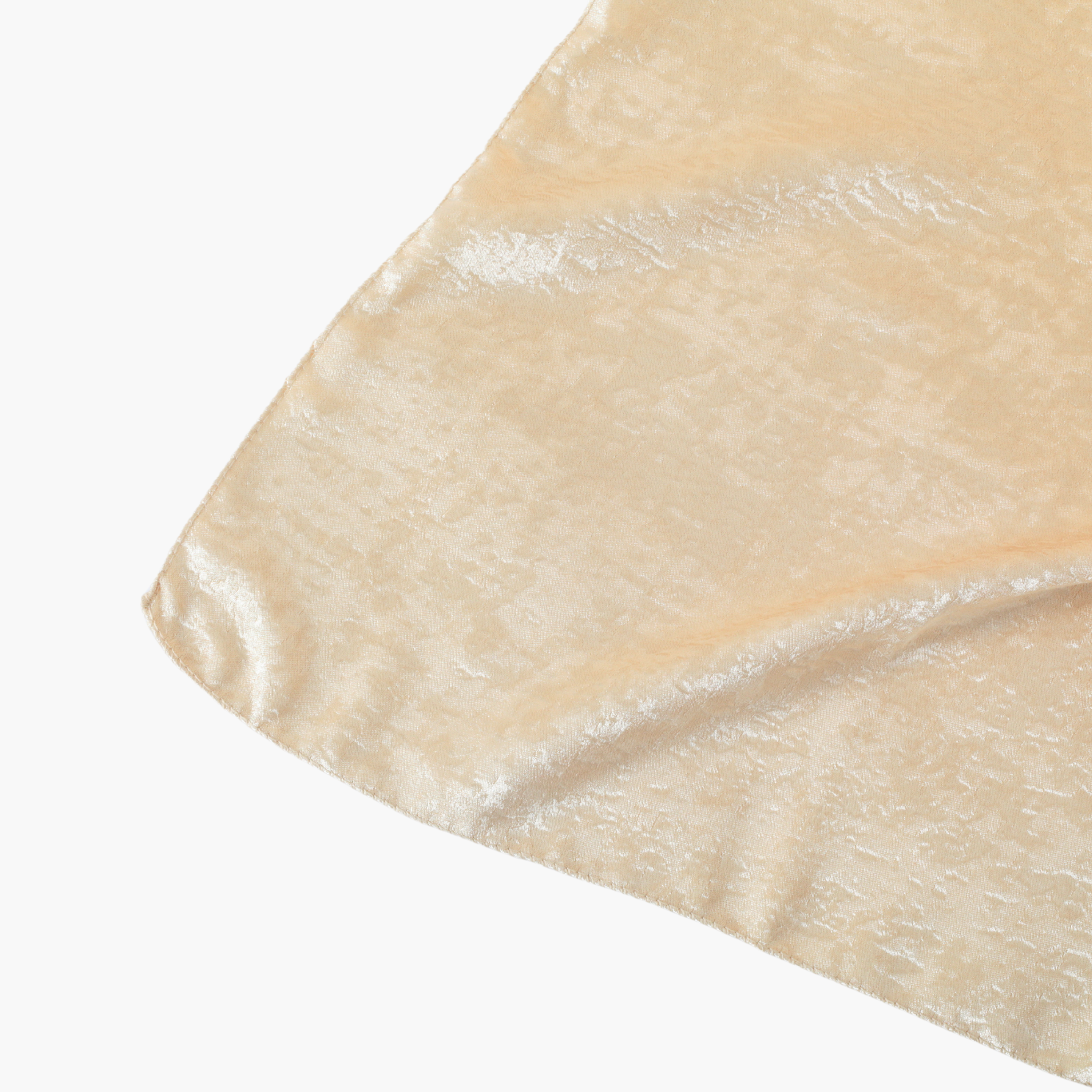 Crinkle Shimmer 90x132 Rectangular Tablecloth in Champagne - Elegant Dining Table Cover for Weddings, Parties & Holiday Decor