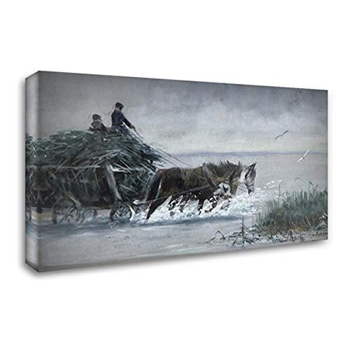 Richard Friese Reed Harvest 24x16 Gallery Wrapped Canvas Wall Art - Nature Landscape Painting for Living Room, Bedroom & Office Decor