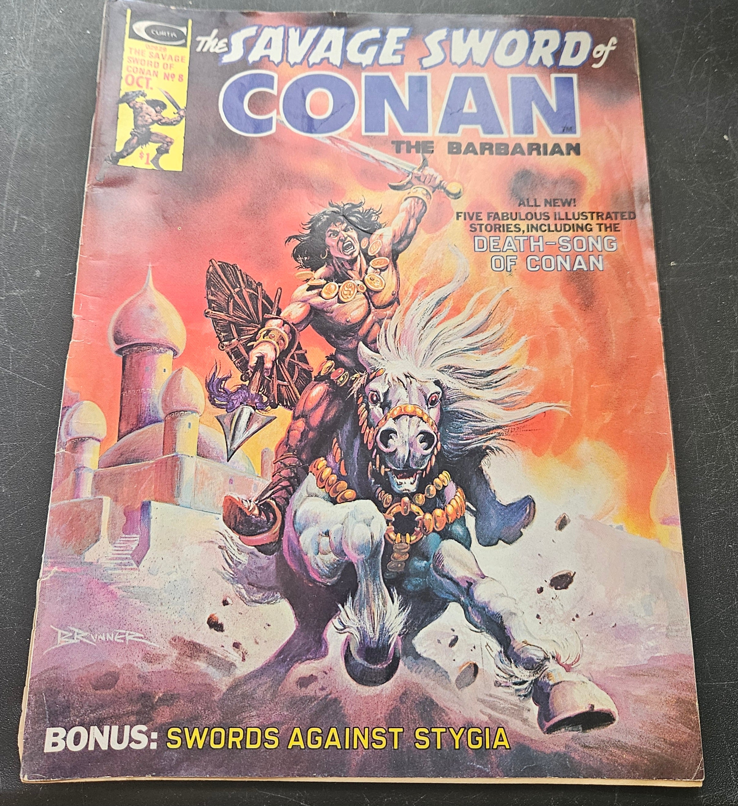 The Savage Sword of Conan The Barbarian #8 - Death Song of Conan | Marvel Comic Book October 1975 | Collectible Vintage Comic for Fans & Collectors | Perfect for Display, Gifts & Comic Conventions